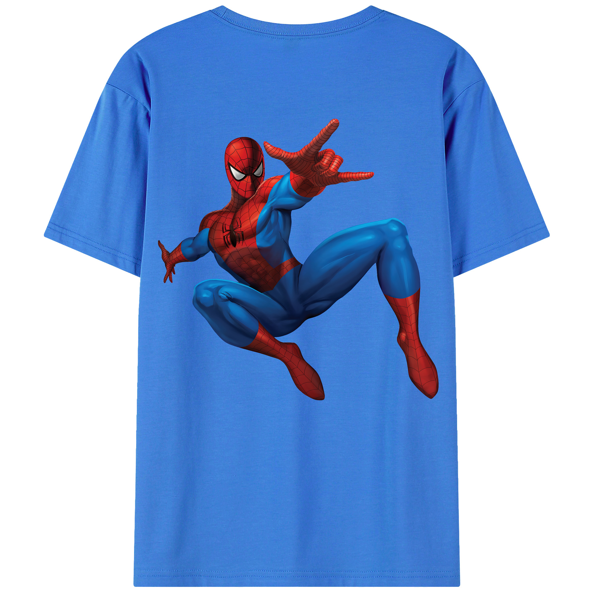 （画像用） Spider Man スパイダーマン 綿100％半袖Tシャツ（背面プリント）
