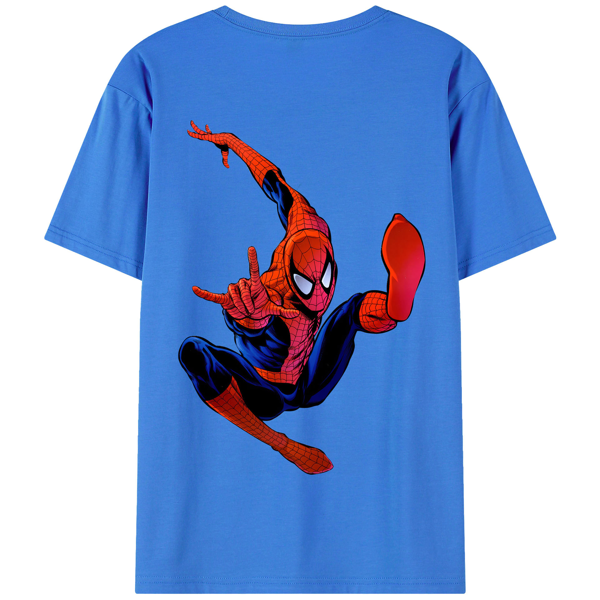 （画像用） Spider Man スパイダーマン 綿100％半袖Tシャツ（背面プリント）