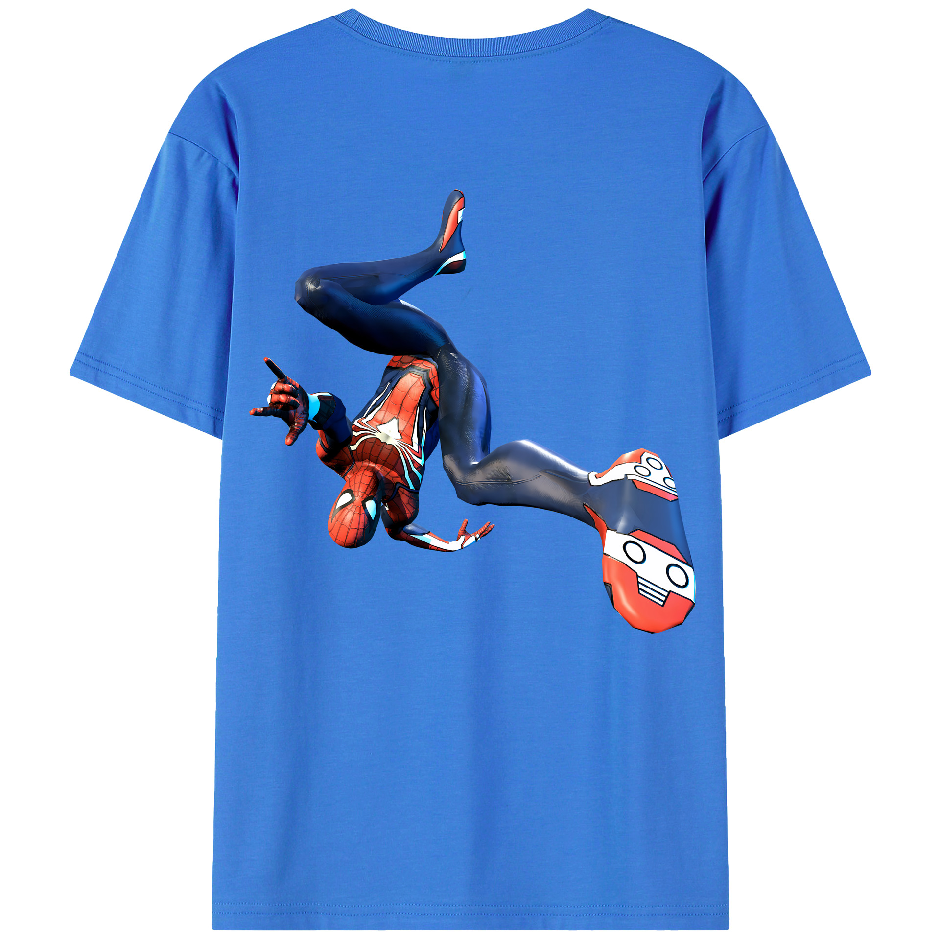 （画像用） Spider Man スパイダーマン 綿100％半袖Tシャツ（背面プリント）
