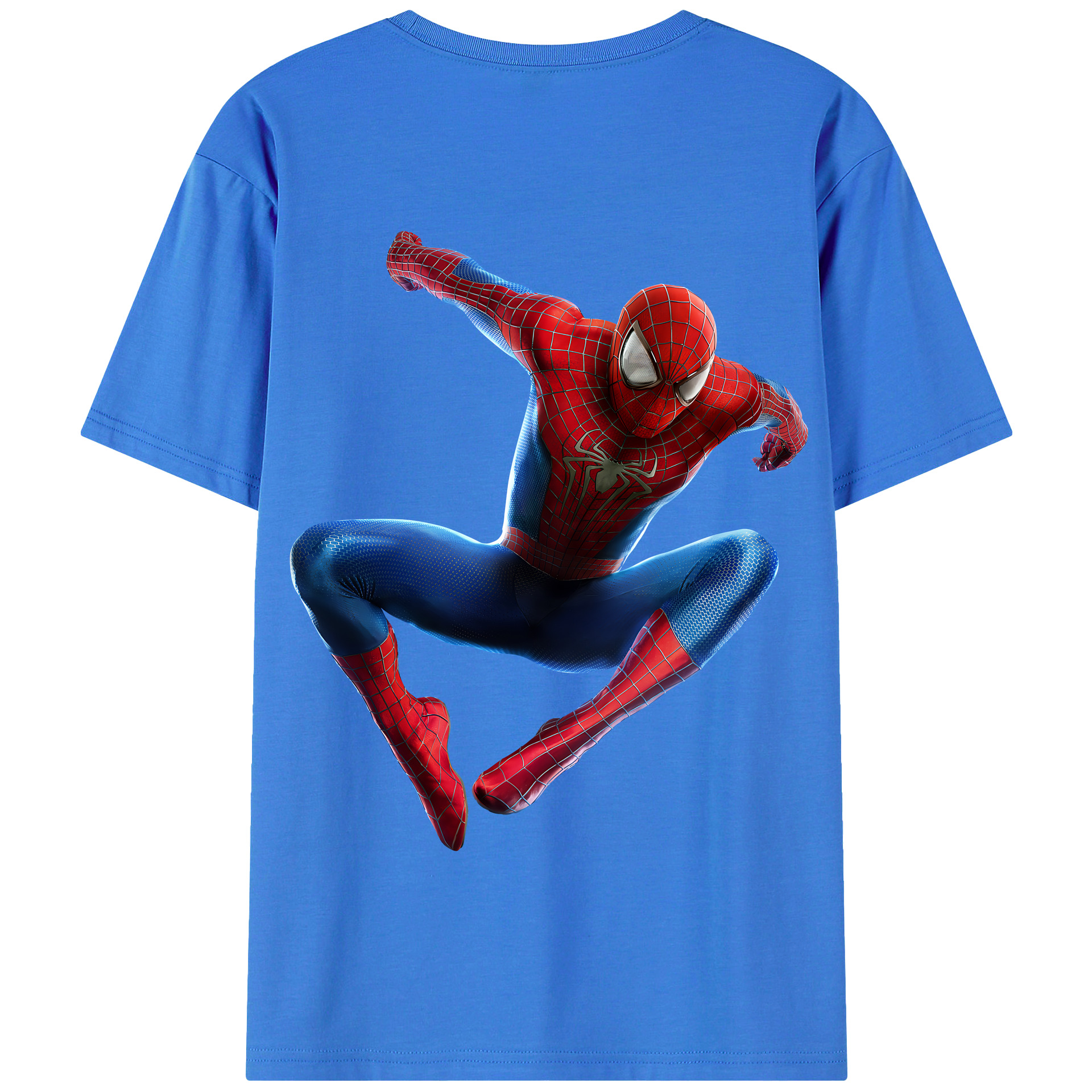 （画像用） Spider Man スパイダーマン 綿100％半袖Tシャツ（背面プリント）
