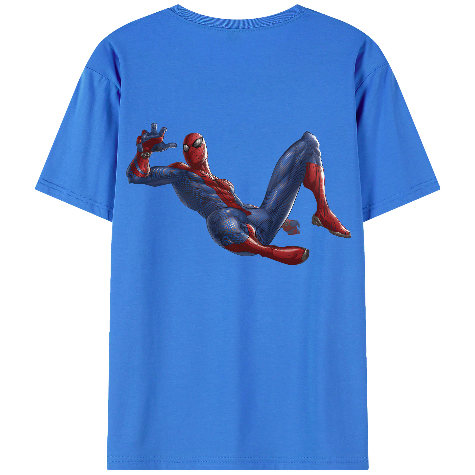 （画像用） Spider Man スパイダーマン 綿100％半袖Tシャツ（背面プリント）