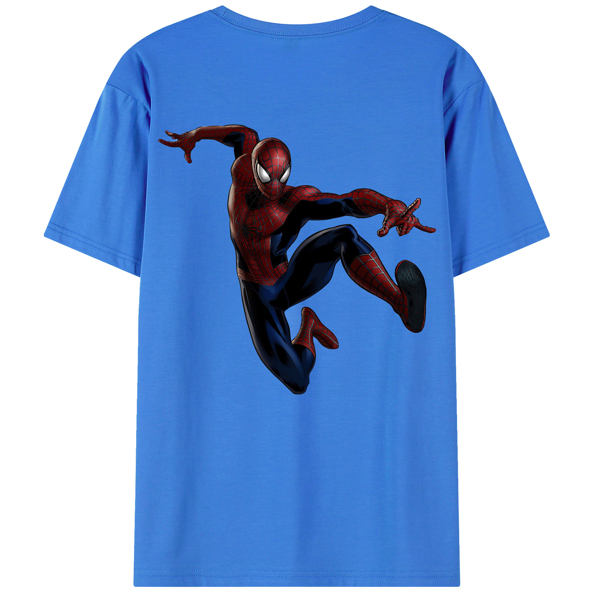 Spider Man スパイダーマン 綿100％半袖Tシャツ（背面プリント）