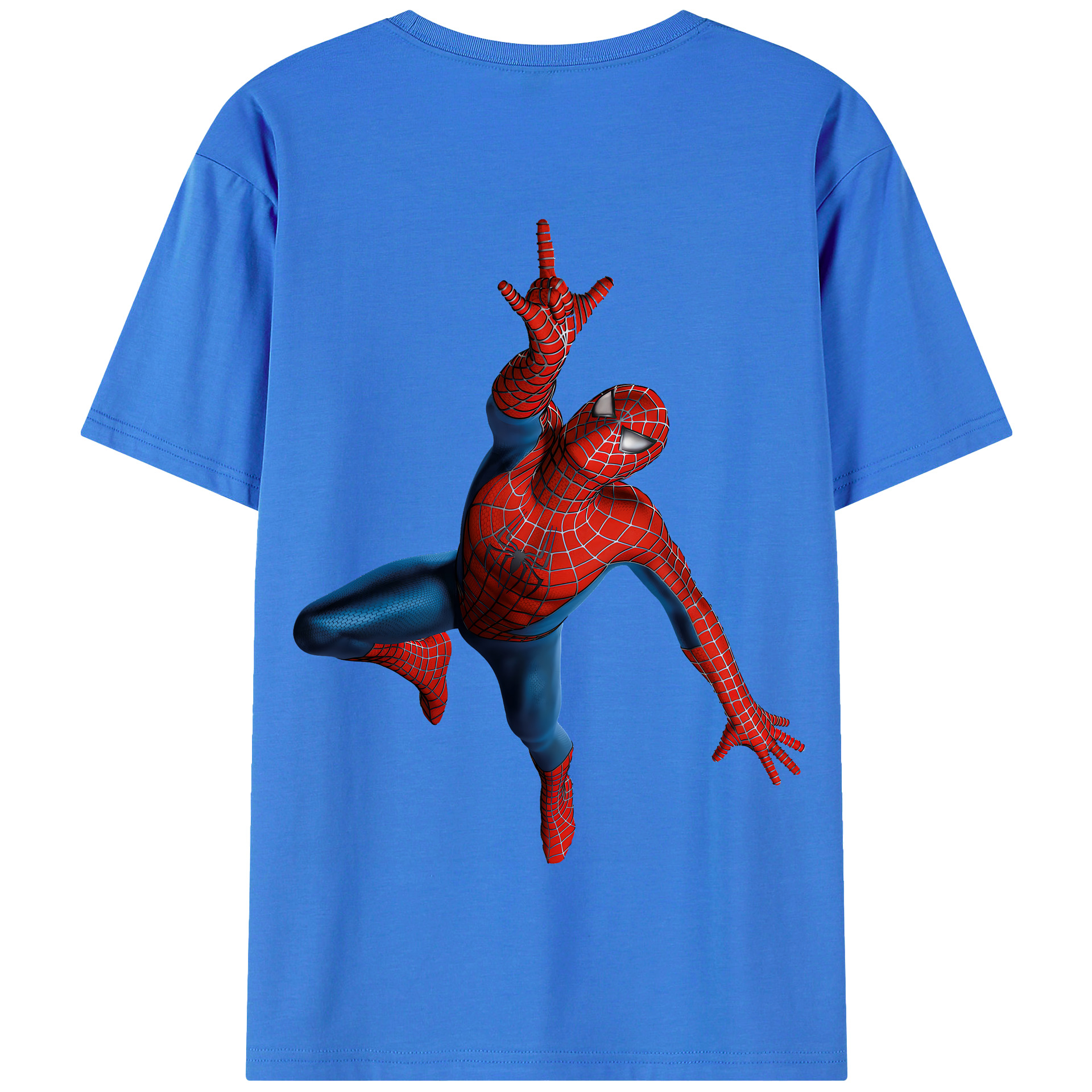（画像用） Spider Man スパイダーマン 綿100％半袖Tシャツ（背面プリント）