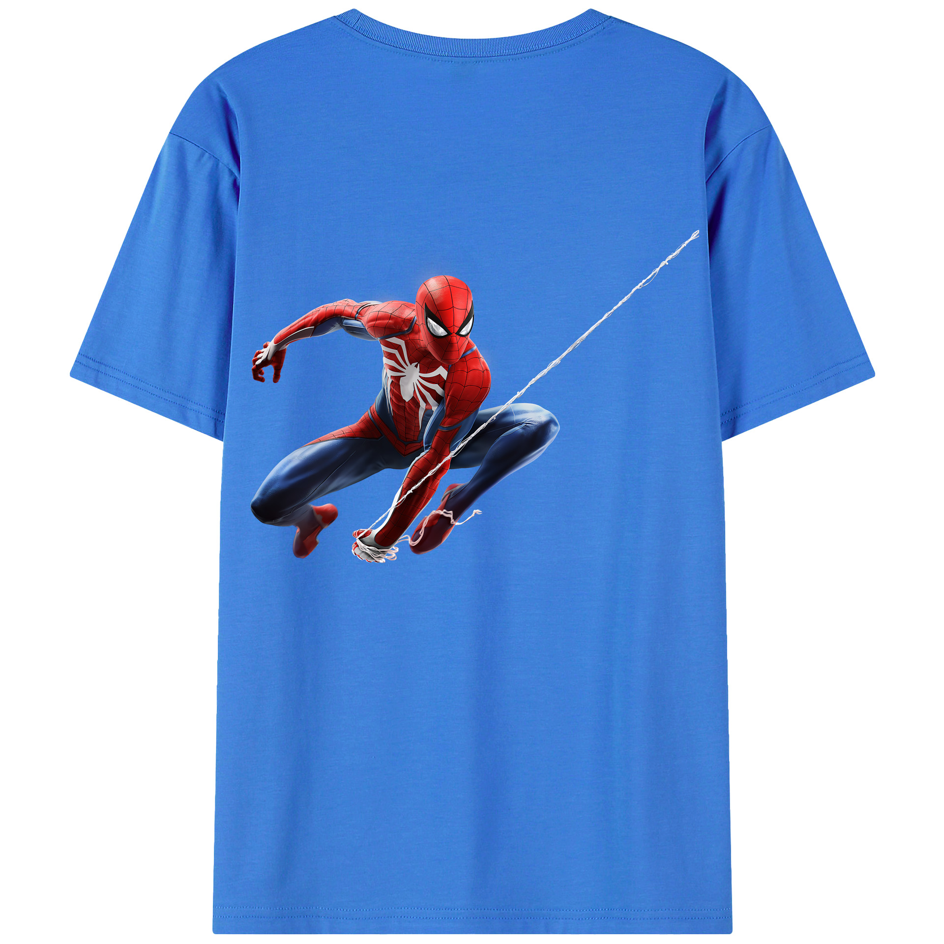 （画像用） Spider Man スパイダーマン 綿100％半袖Tシャツ（背面プリント）