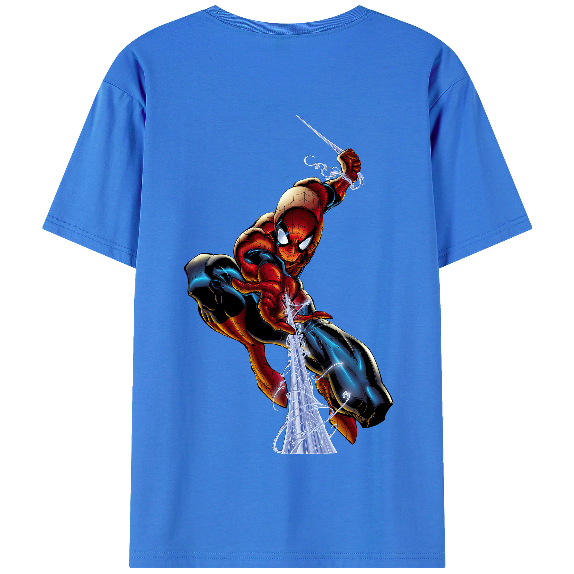 （画像用） Spider Man スパイダーマン 綿100％半袖Tシャツ（背面プリント）