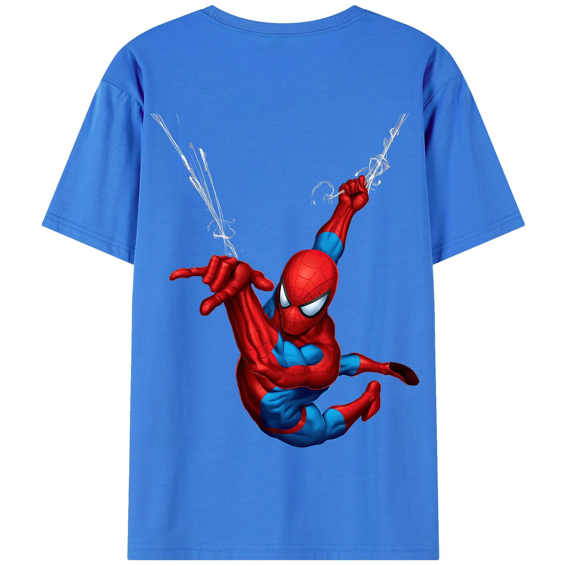 Spider Man スパイダーマン 綿100％半袖Tシャツ（背面プリント）