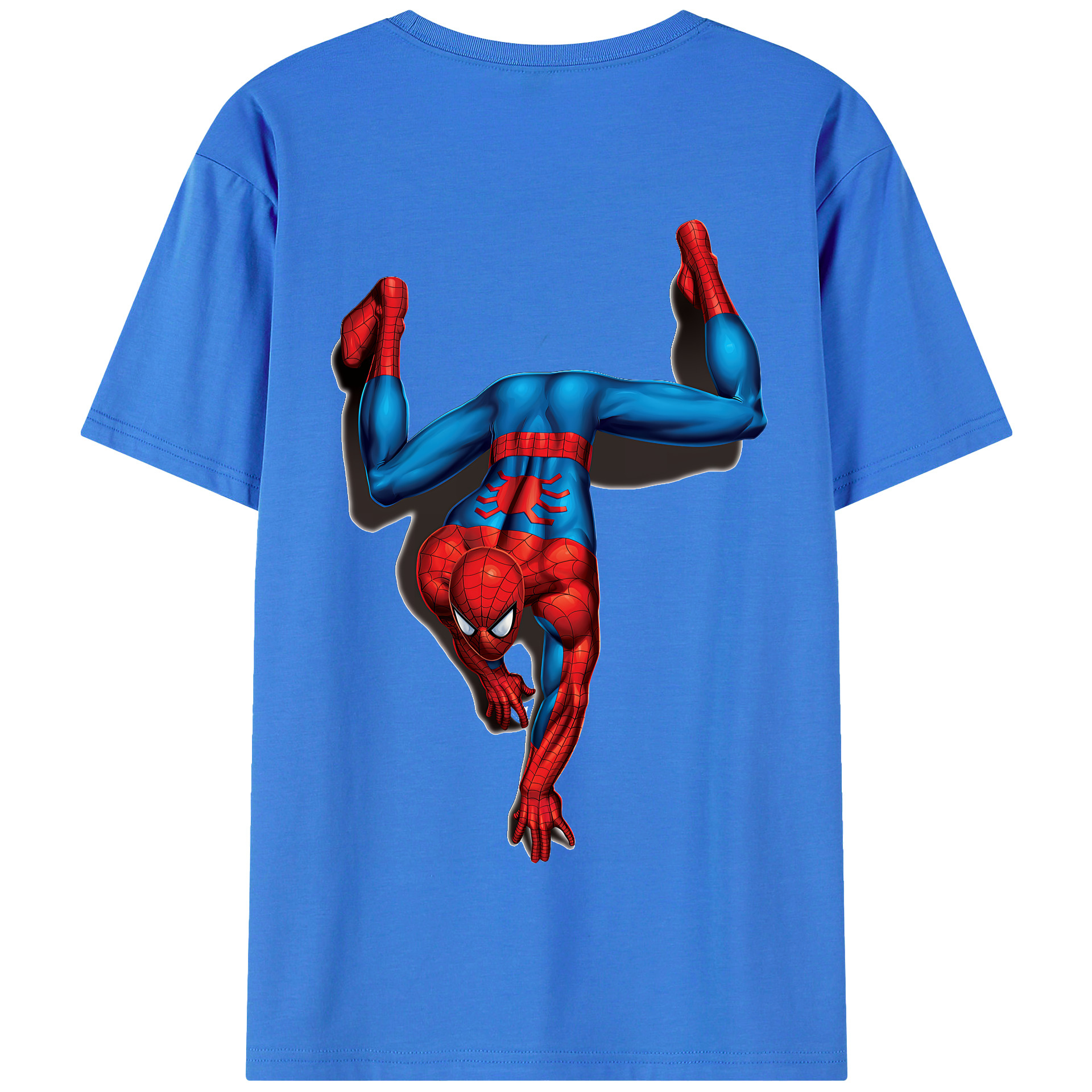 （画像用） Spider Man スパイダーマン 綿100％半袖Tシャツ（背面プリント）