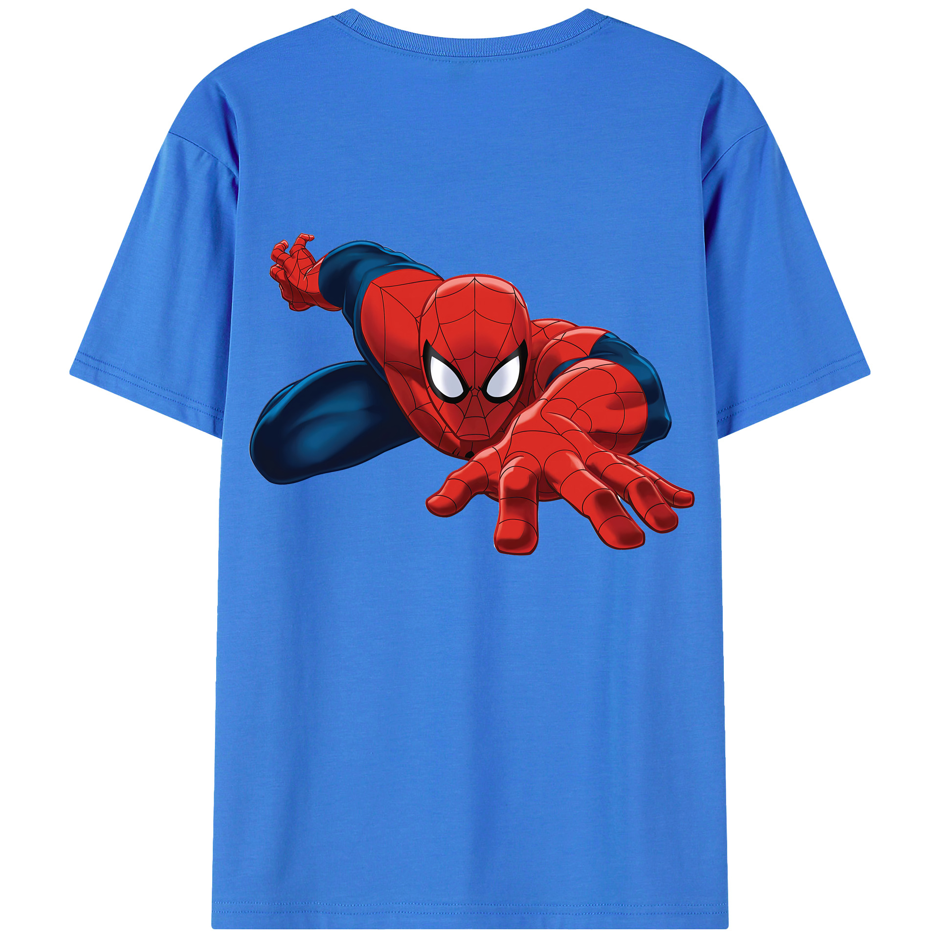 Spider Man スパイダーマン 綿100％半袖Tシャツ（背面プリント）