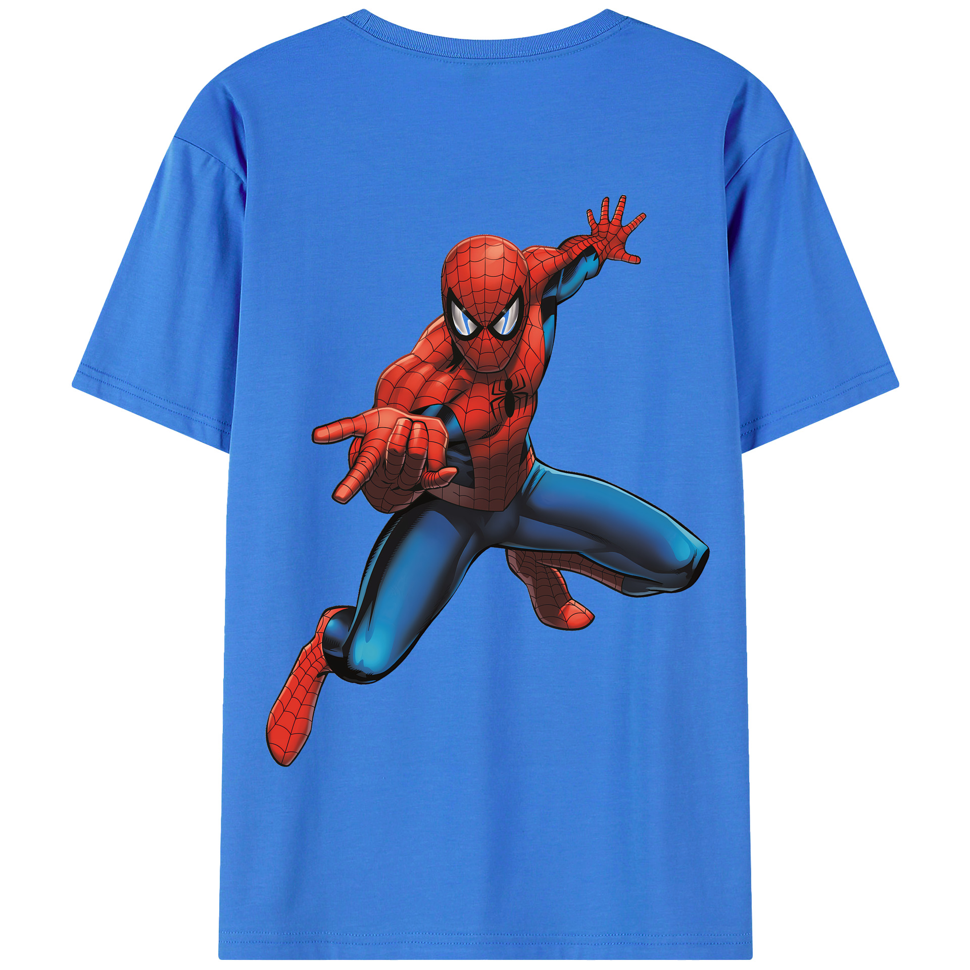 （画像用） Spider Man スパイダーマン 綿100％半袖Tシャツ（背面プリント）