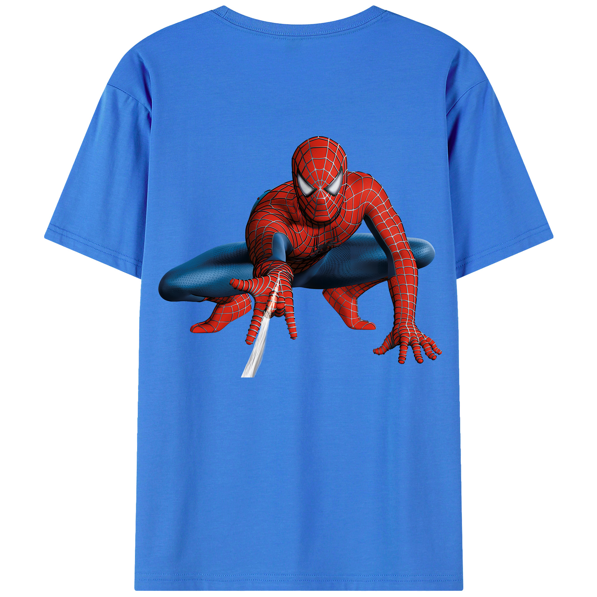 Spider Man スパイダーマン 綿100％半袖Tシャツ（背面プリント）