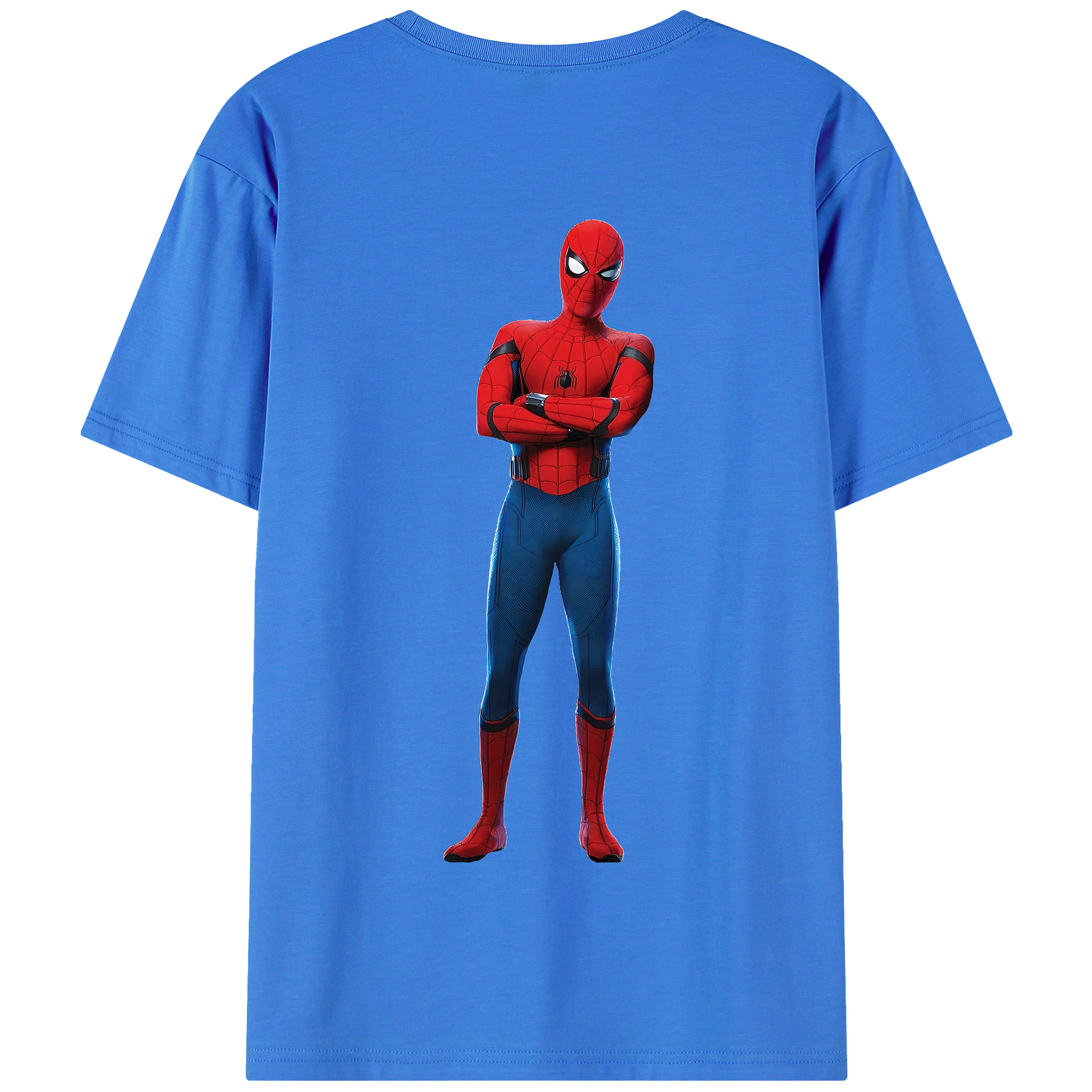 （画像用） Spider Man スパイダーマン 綿100％半袖Tシャツ（背面プリント）