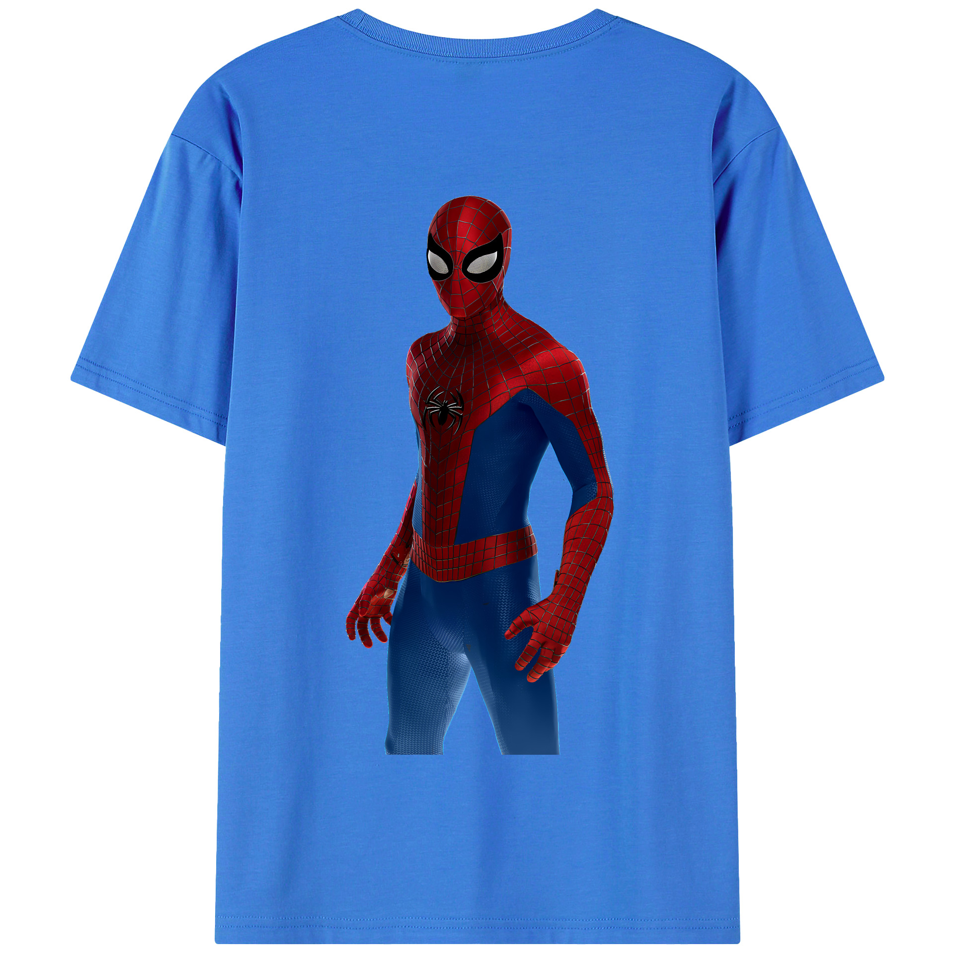 （画像用） Spider Man スパイダーマン 綿100％半袖Tシャツ（背面プリント）