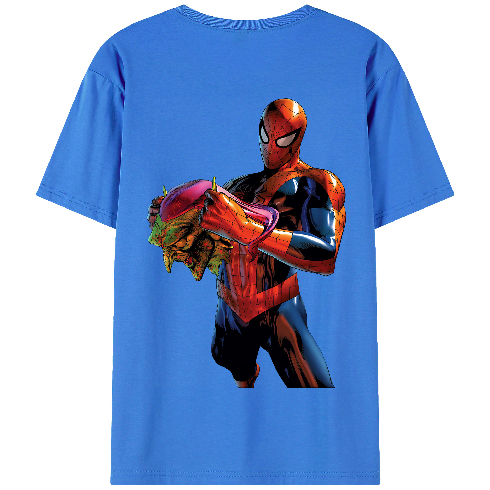 Spider Man スパイダーマン 綿100％半袖Tシャツ（背面プリント）