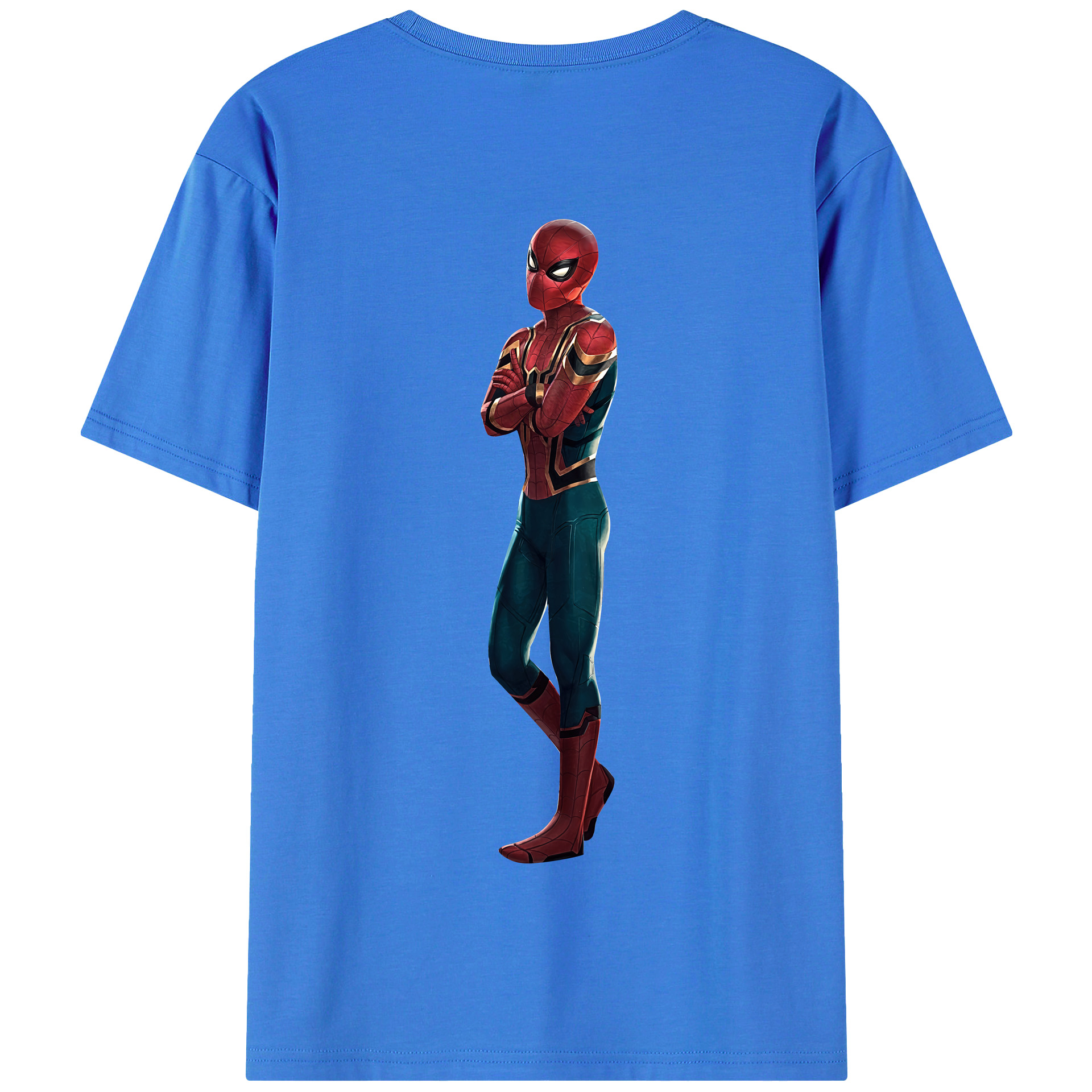 Spider Man スパイダーマン 綿100％半袖Tシャツ（背面プリント）