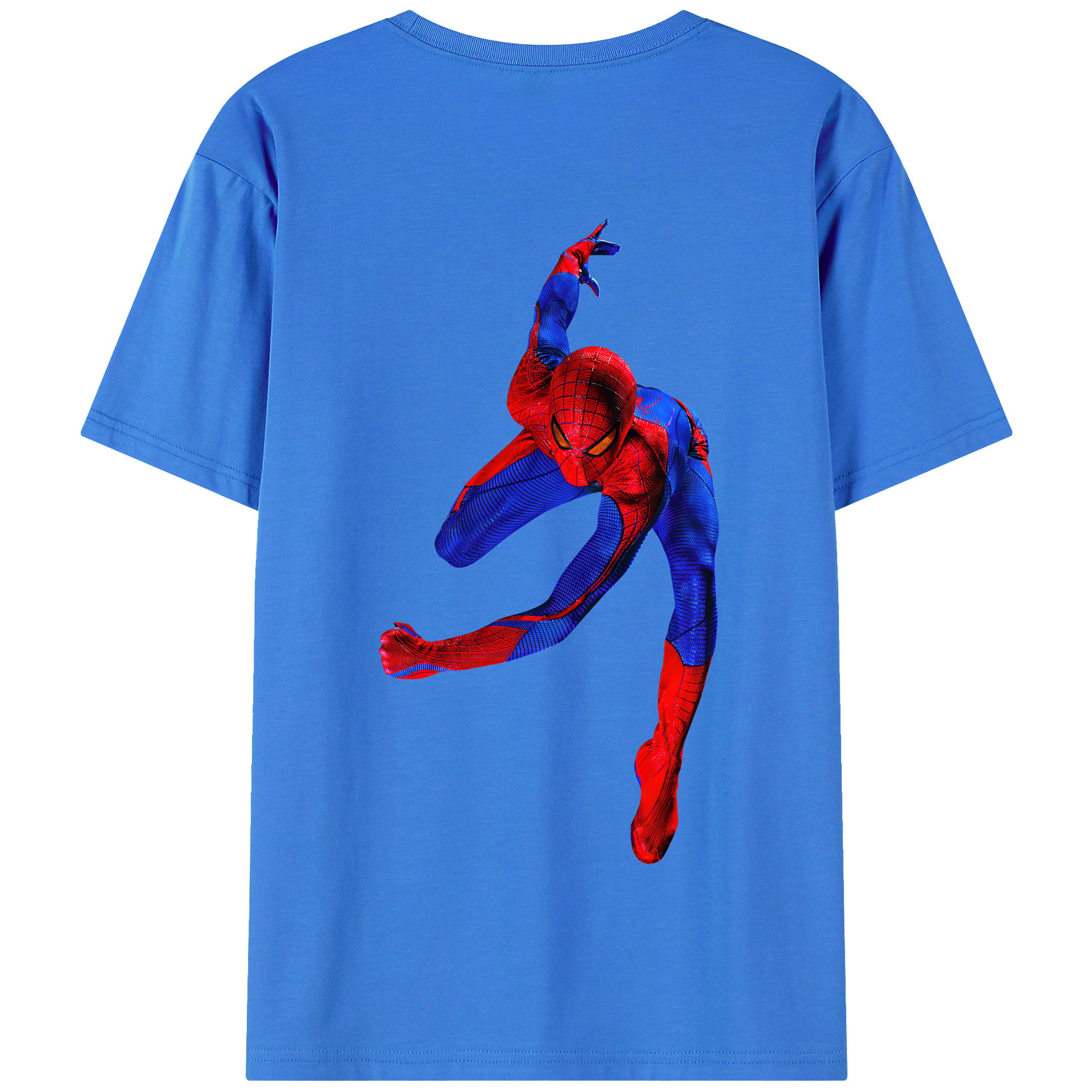 （画像用） Spider Man スパイダーマン 綿100％半袖Tシャツ（背面プリント）