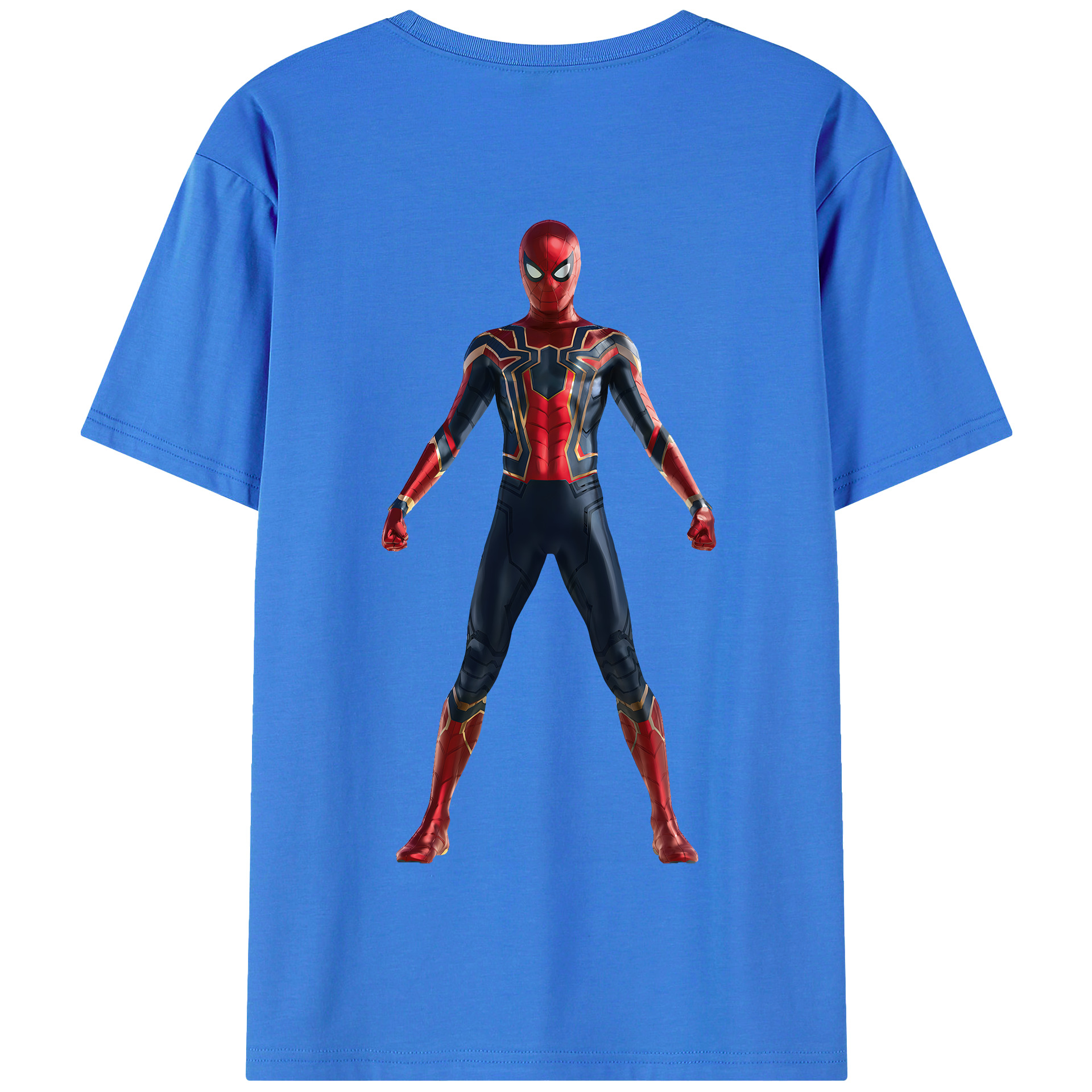 （画像用） Spider Man スパイダーマン 綿100％半袖Tシャツ（背面プリント）