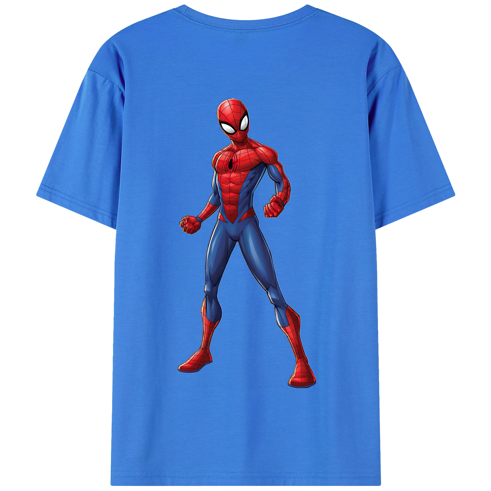 （画像用） Spider Man スパイダーマン 綿100％半袖Tシャツ（背面プリント）