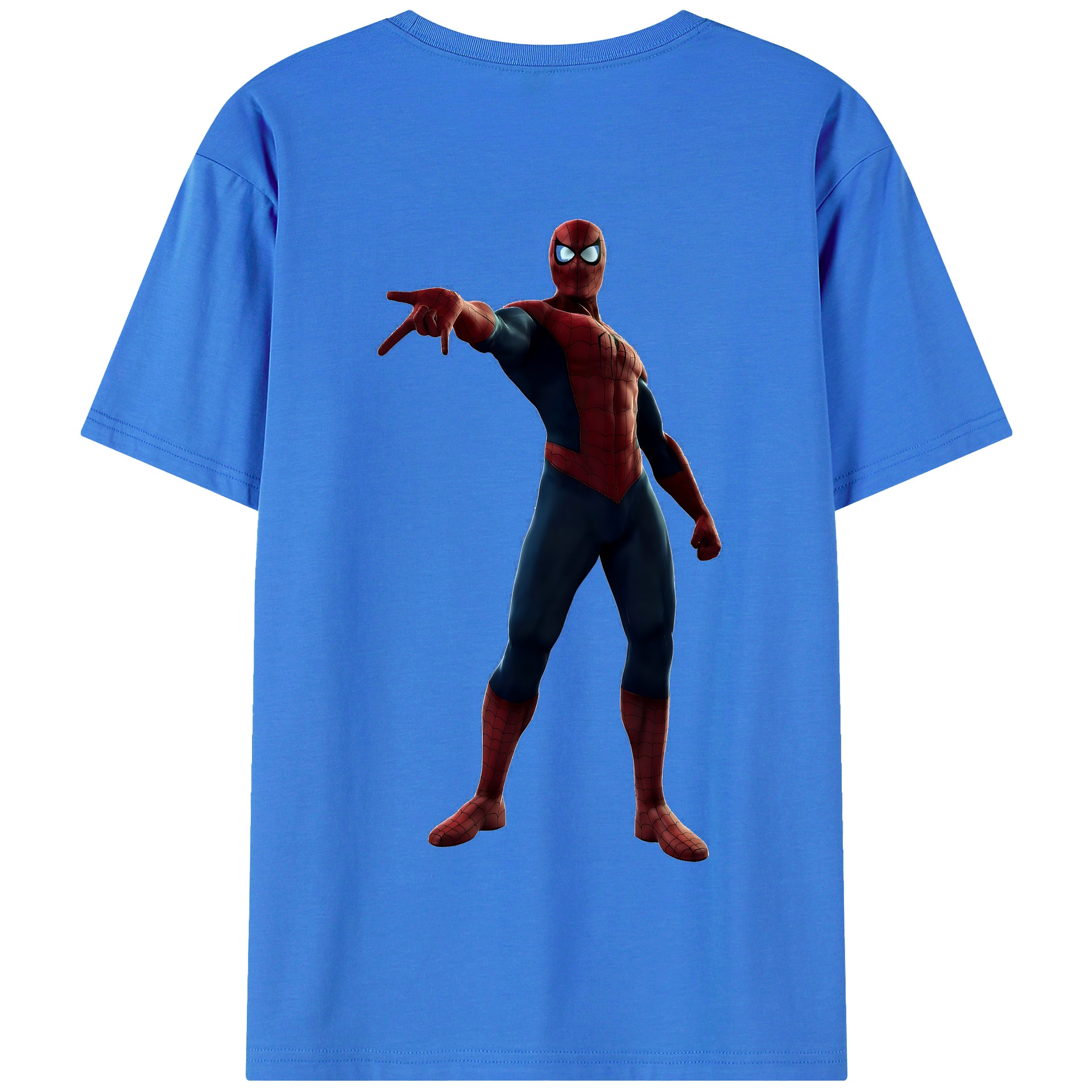 （画像用） Spider Man スパイダーマン 綿100％半袖Tシャツ（背面プリント）