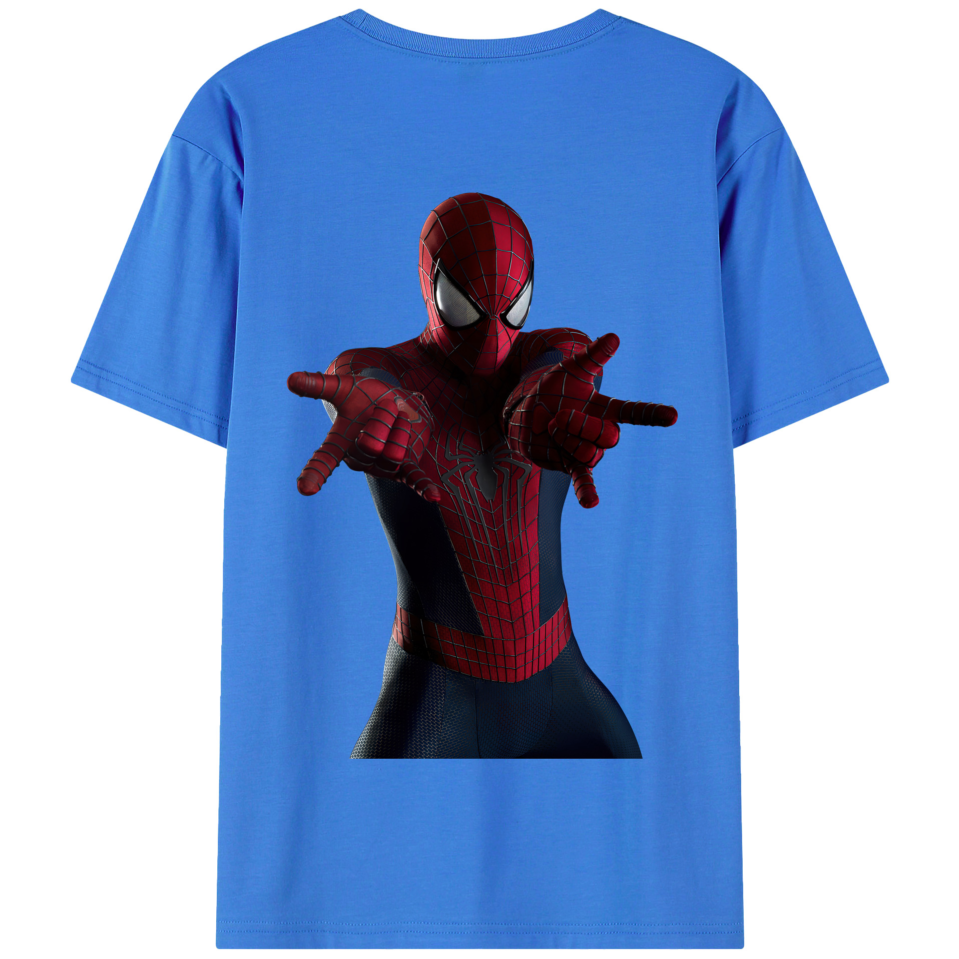 （画像用） Spider Man スパイダーマン 綿100％半袖Tシャツ（背面プリント）