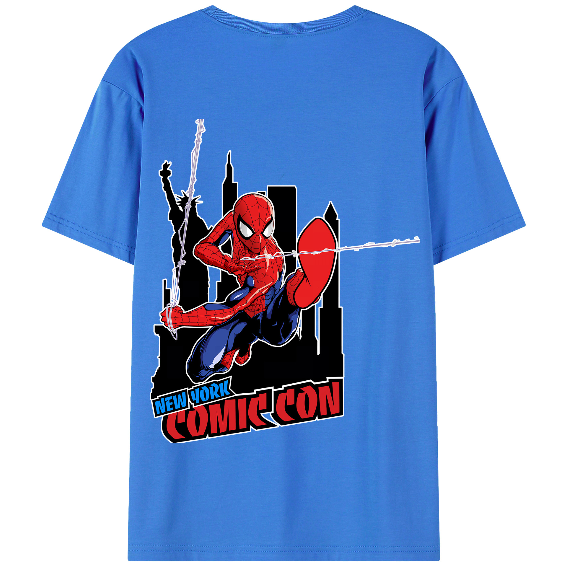 Spider Man スパイダーマン 綿100％半袖Tシャツ（背面プリント）