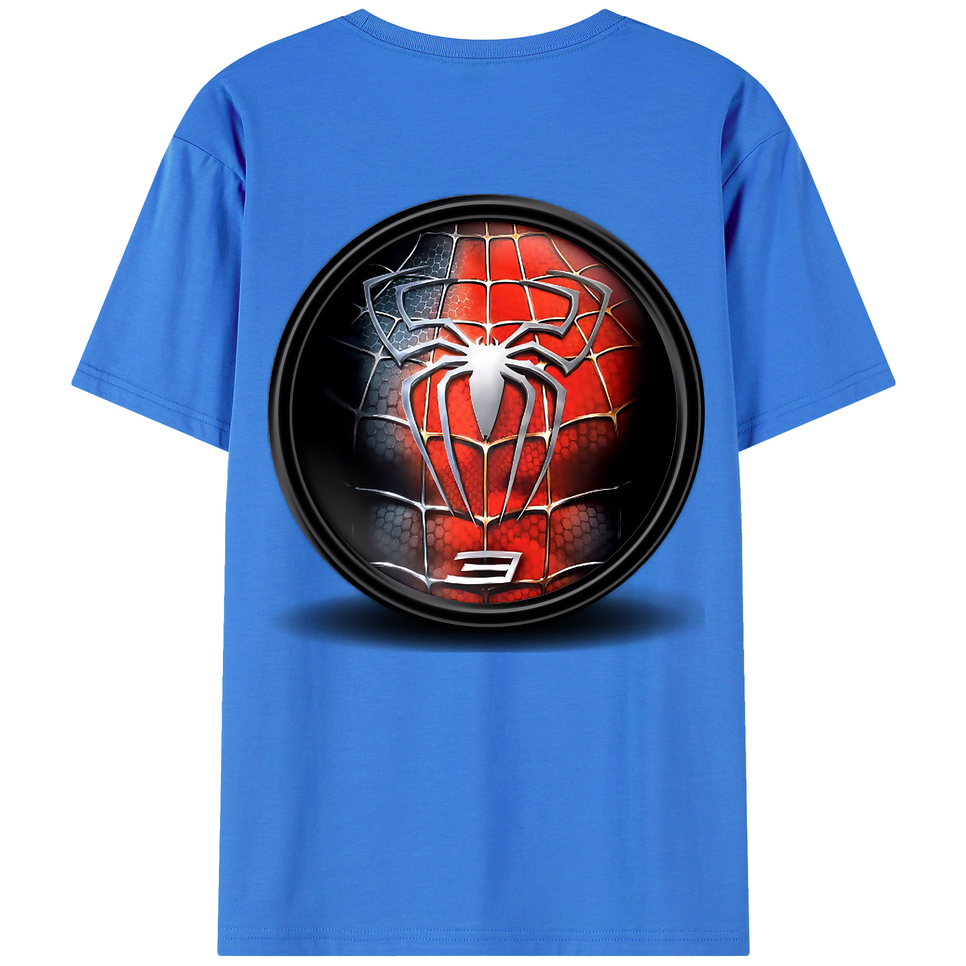 （画像用） Spider Man スパイダーマン 綿100％半袖Tシャツ（背面プリント）