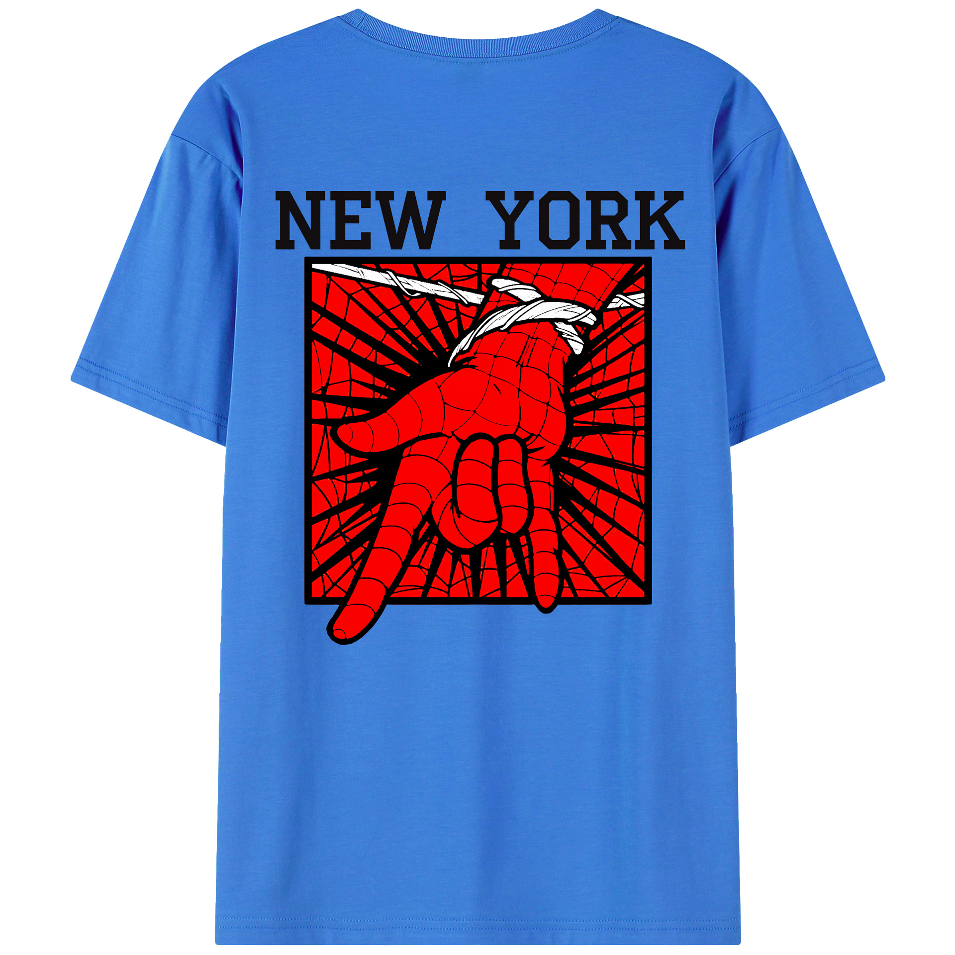 （画像用） Spider Man スパイダーマン 綿100％半袖Tシャツ（背面プリント）