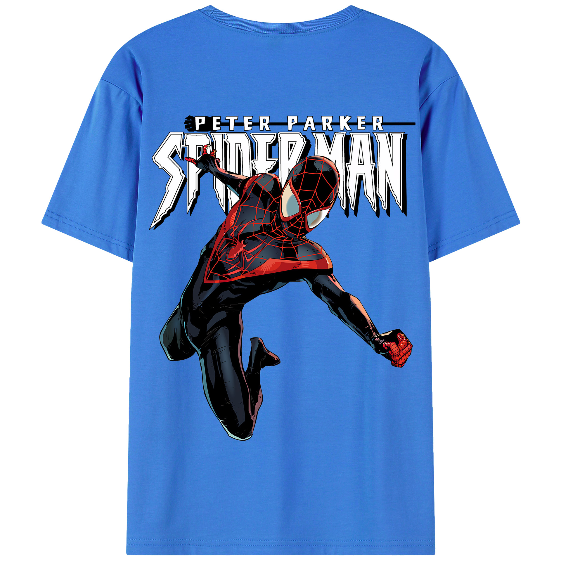 （画像用） Spider Man スパイダーマン 綿100％半袖Tシャツ（背面プリント）