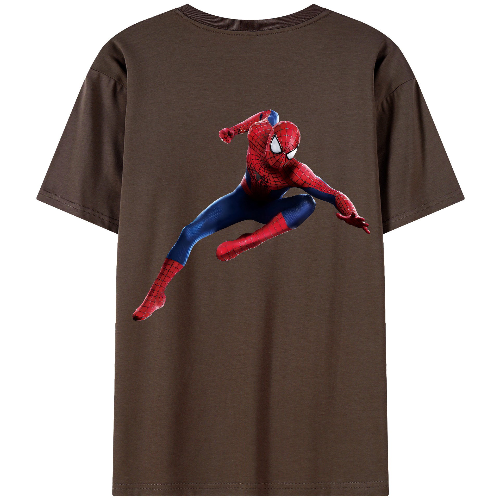 （画像用） Spider Man スパイダーマン 綿100％半袖Tシャツ（背面プリント）
