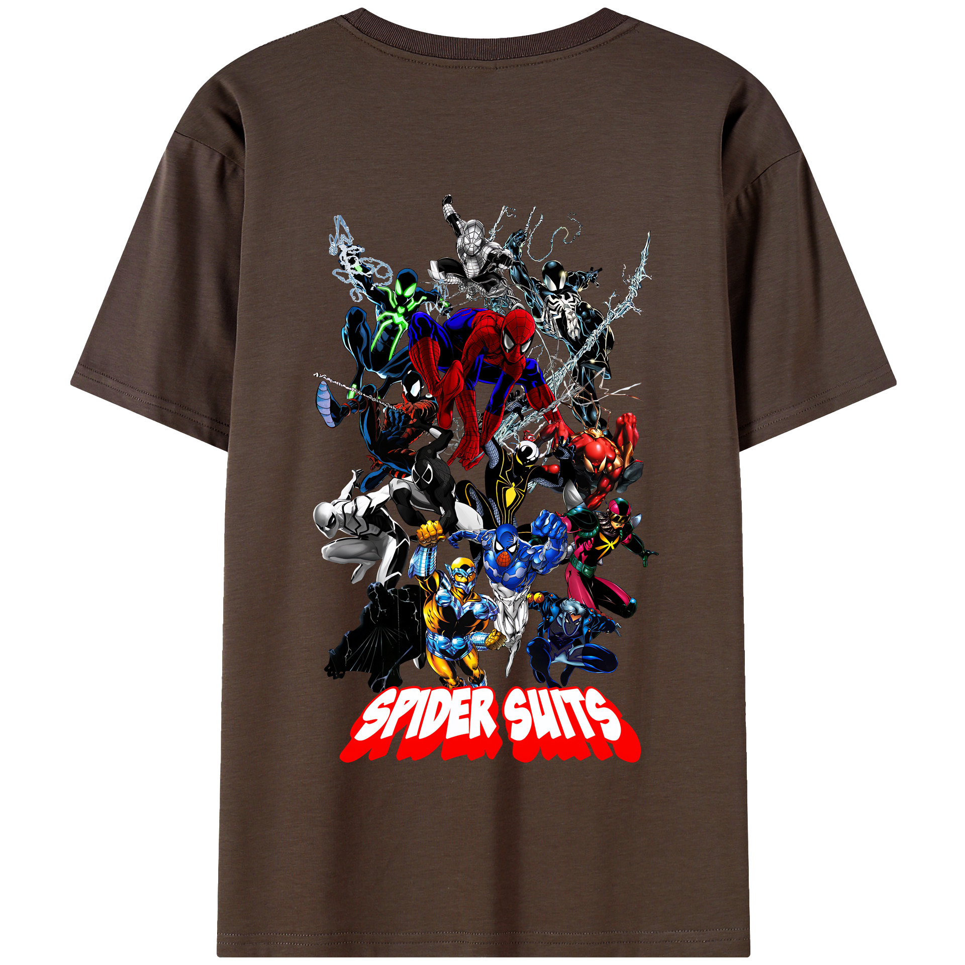 （画像用） Spider Man スパイダーマン 綿100％半袖Tシャツ（背面プリント）