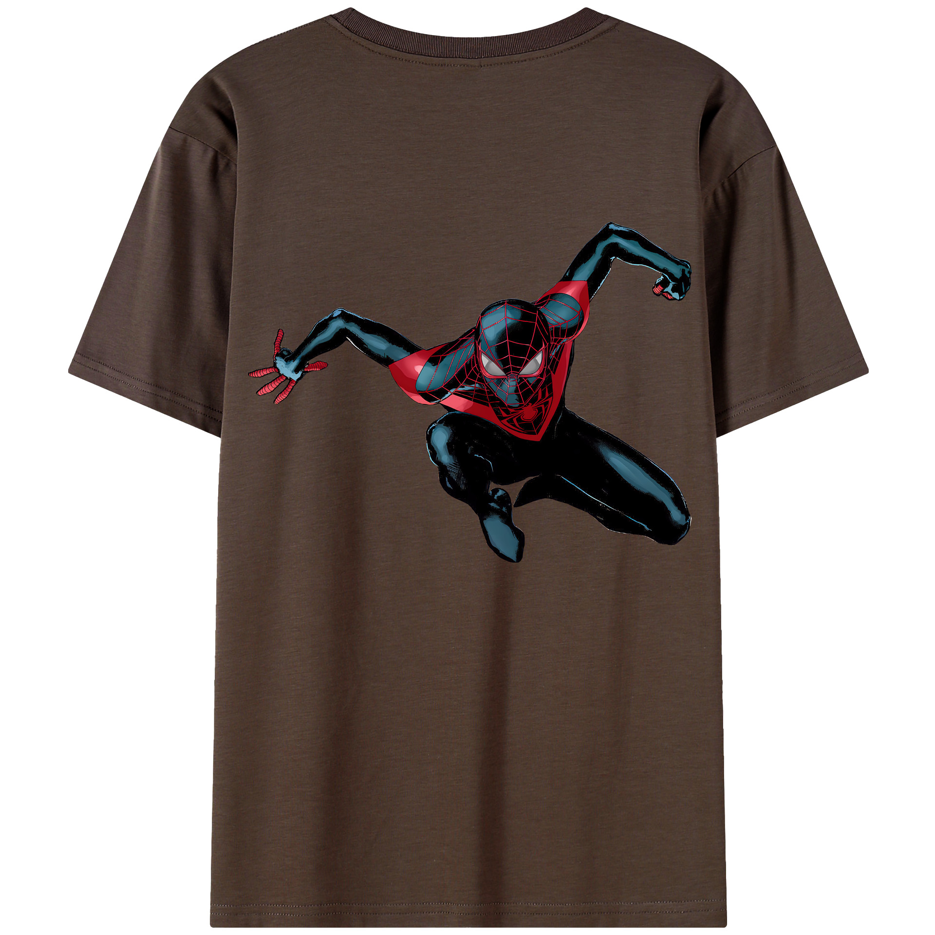 （画像用） Spider Man スパイダーマン 綿100％半袖Tシャツ（背面プリント）