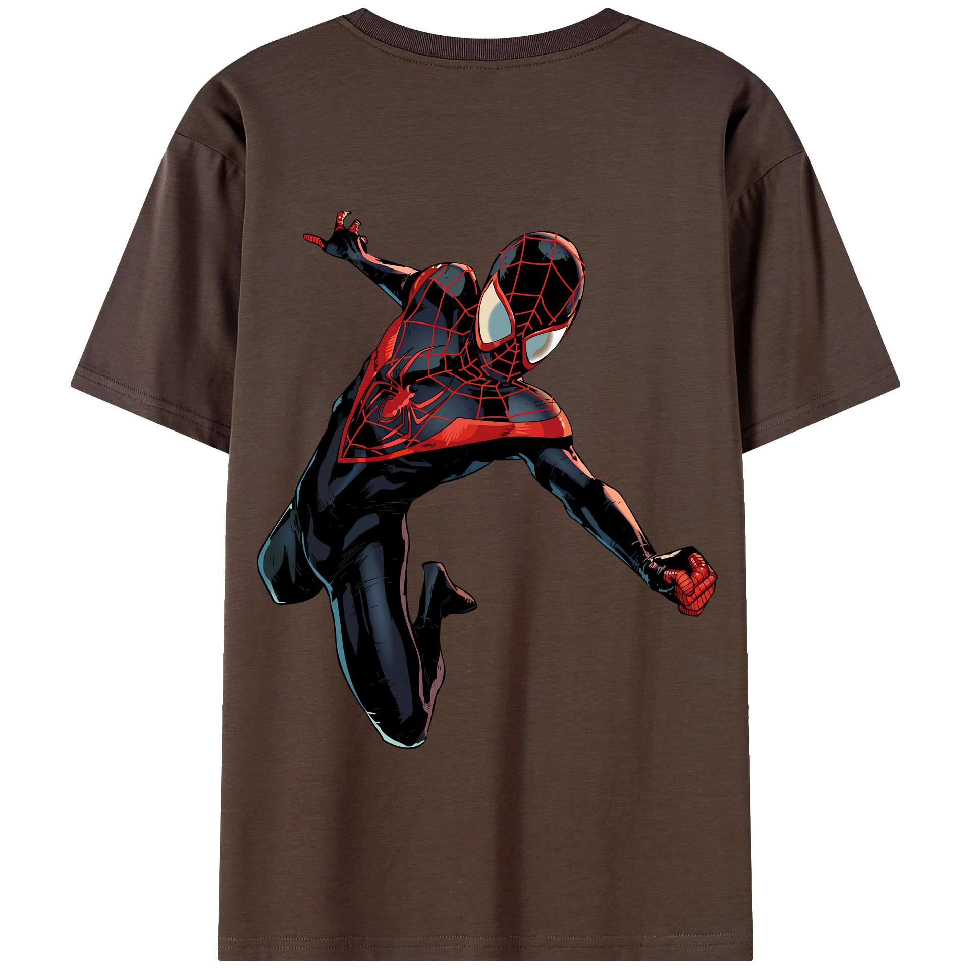 （画像用） Spider Man スパイダーマン 綿100％半袖Tシャツ（背面プリント）