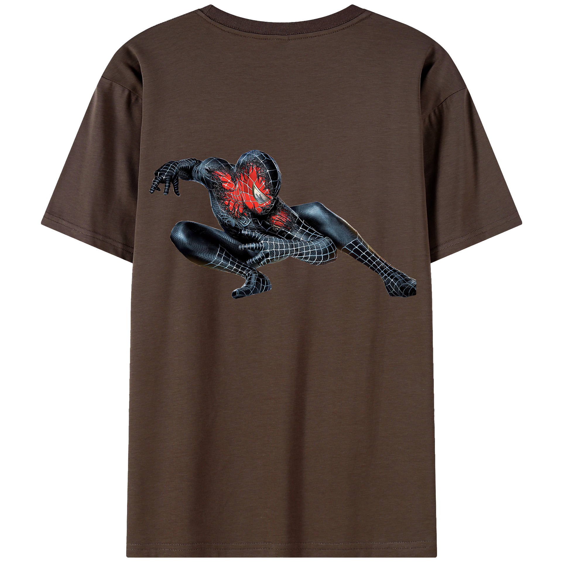 （画像用） Spider Man スパイダーマン 綿100％半袖Tシャツ（背面プリント）