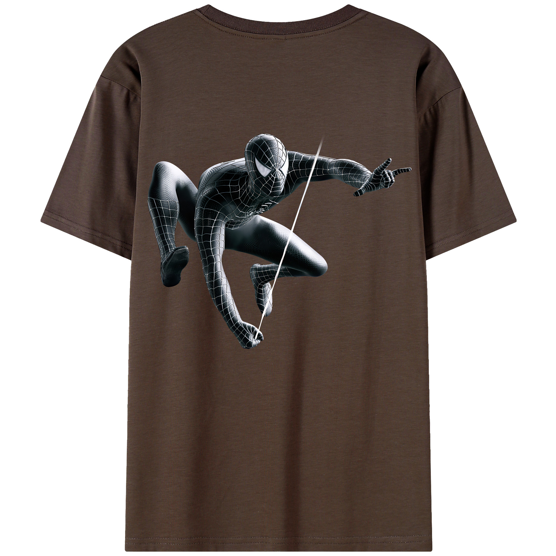 （画像用） Spider Man スパイダーマン 綿100％半袖Tシャツ（背面プリント）