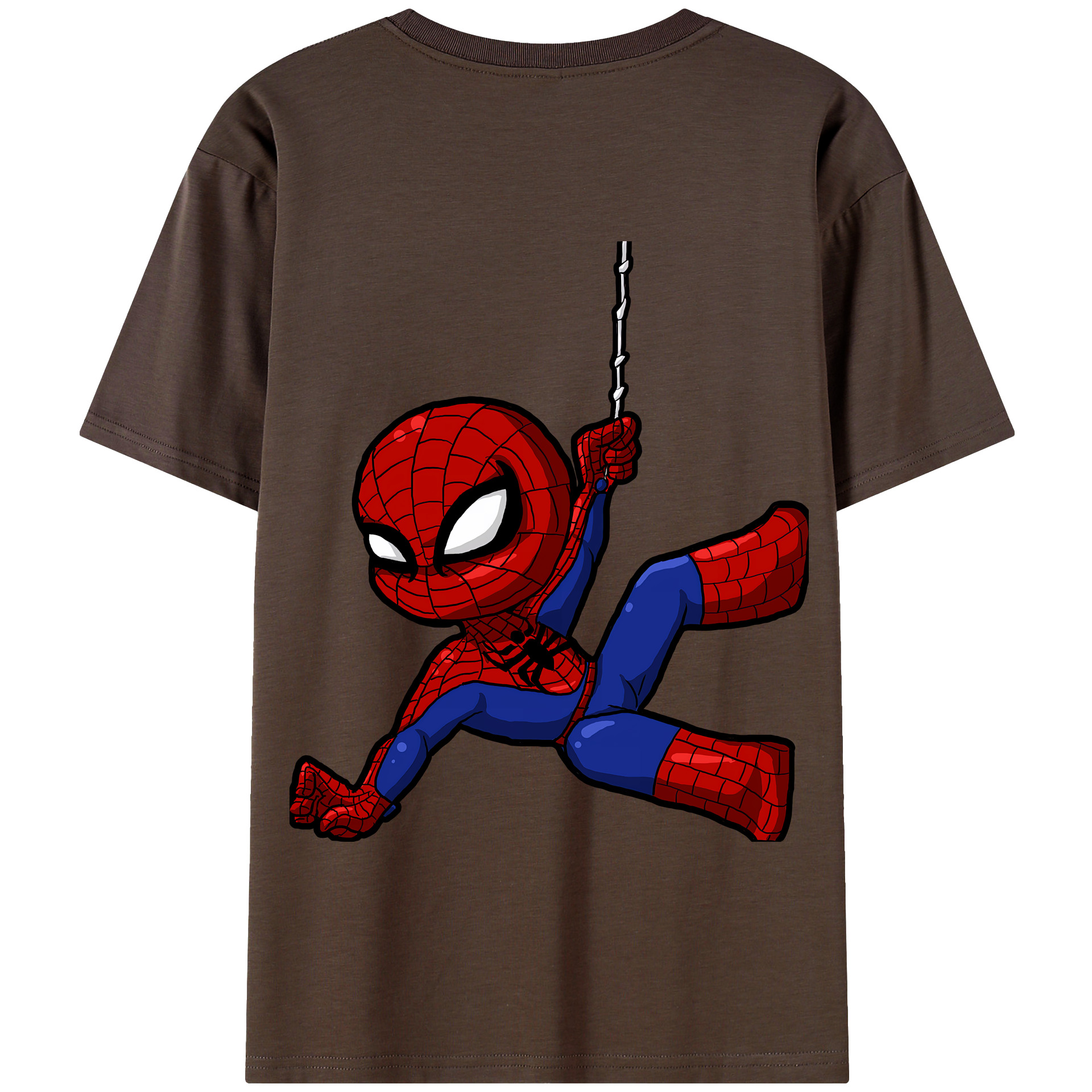 （画像用） Spider Man スパイダーマン 綿100％半袖Tシャツ（背面プリント）