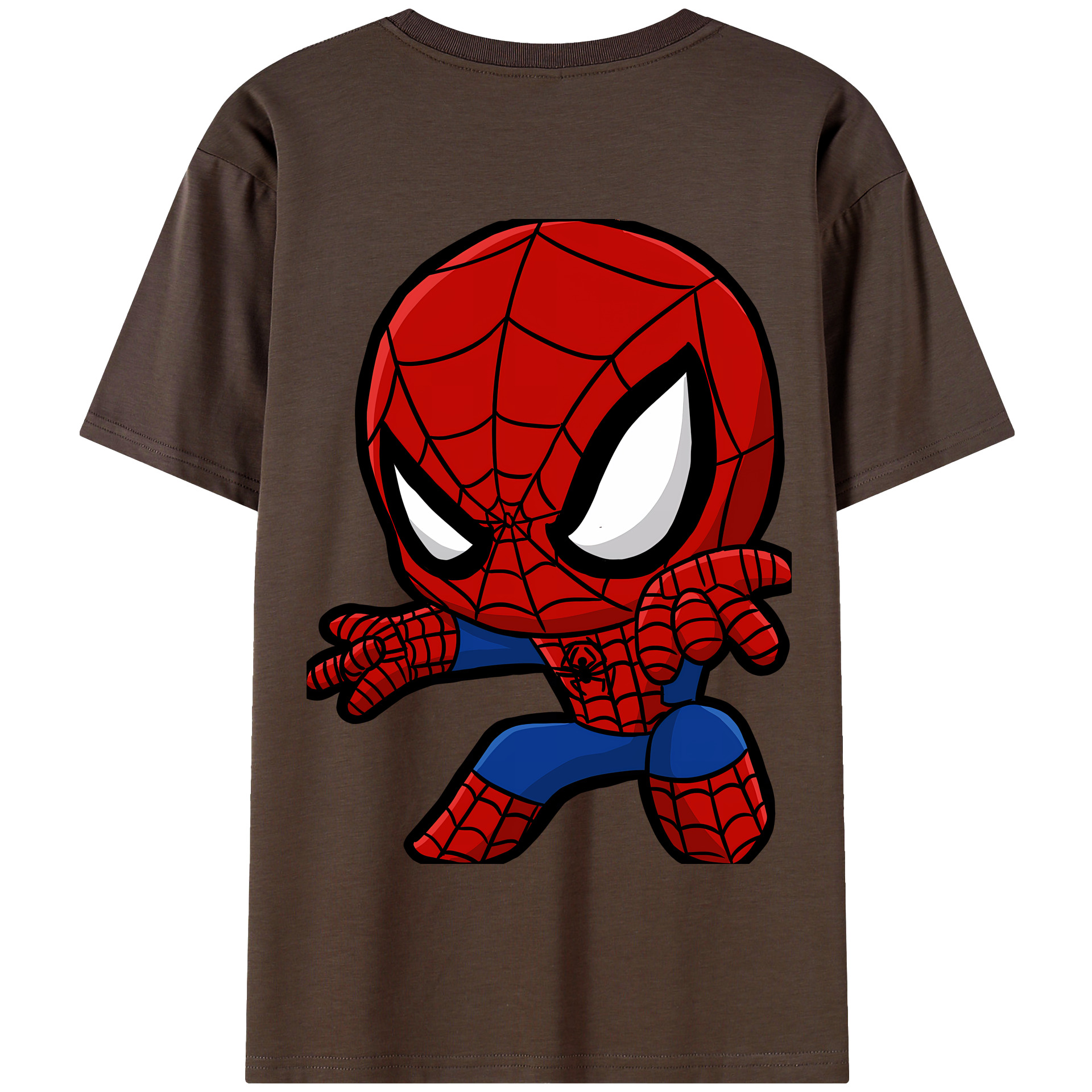 （画像用） Spider Man スパイダーマン 綿100％半袖Tシャツ（背面プリント）