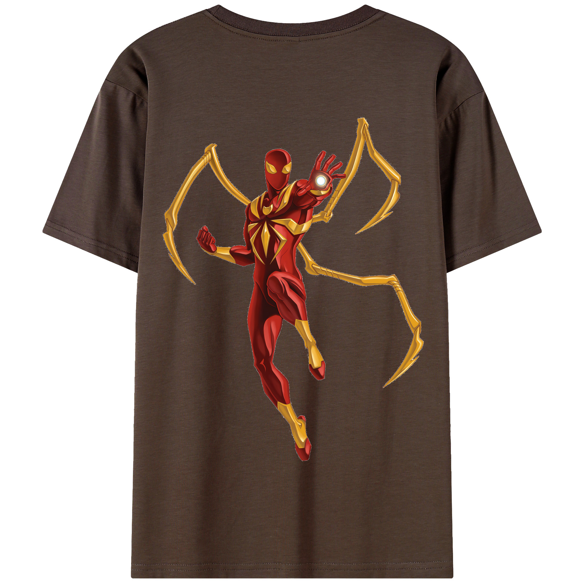 （画像用） Spider Man スパイダーマン 綿100％半袖Tシャツ（背面プリント）