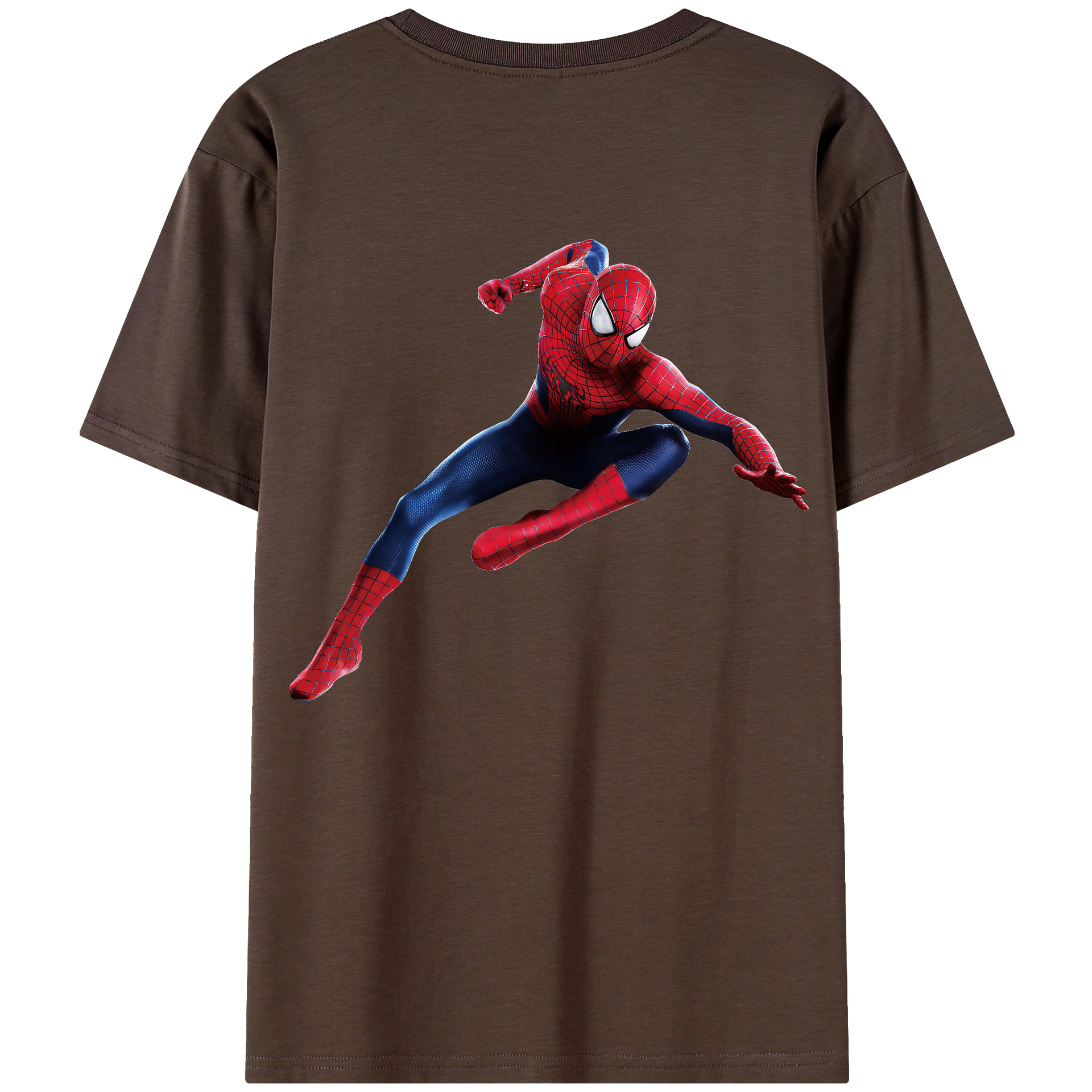 （画像用） Spider Man スパイダーマン 綿100％半袖Tシャツ（背面プリント）