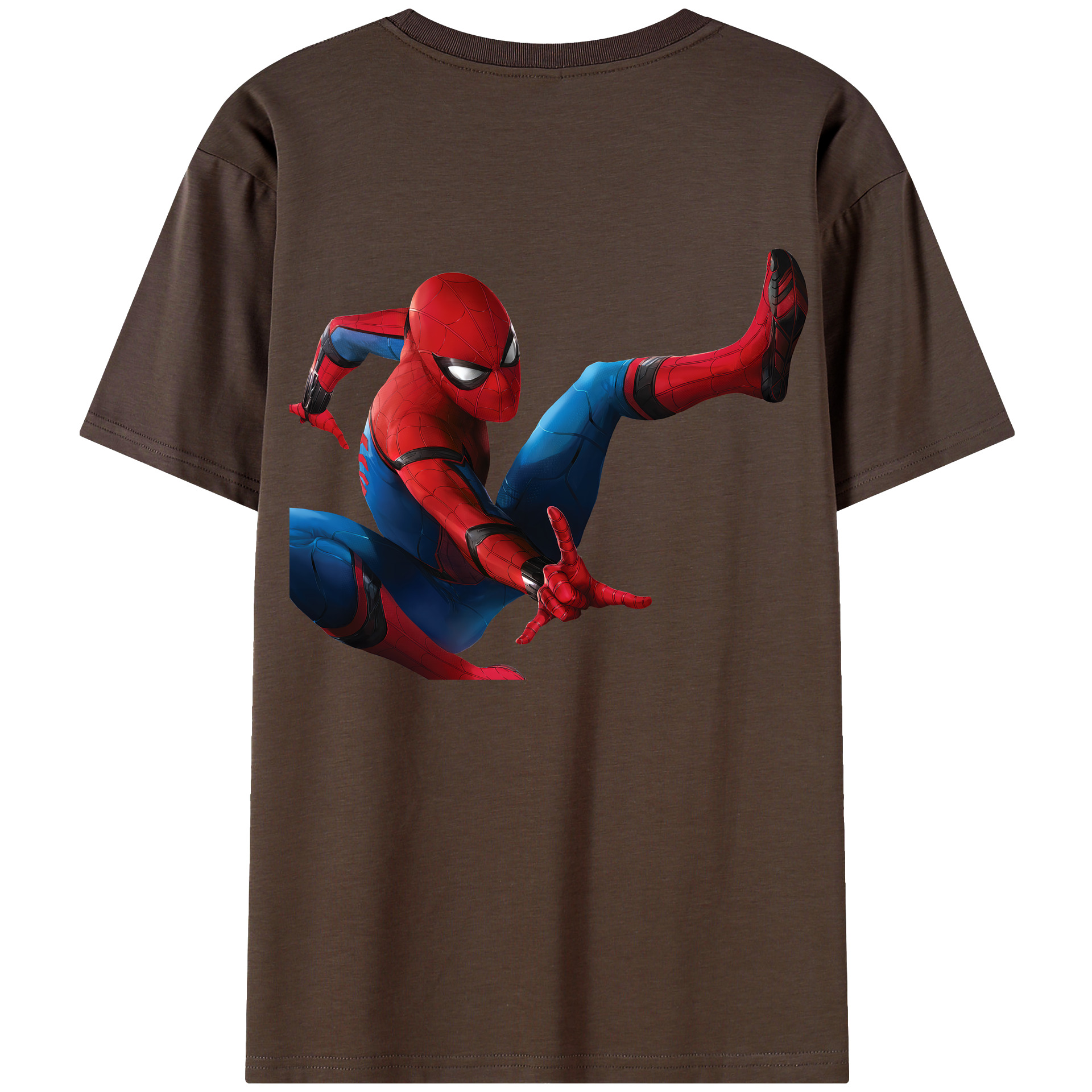 （画像用） Spider Man スパイダーマン 綿100％半袖Tシャツ（背面プリント）