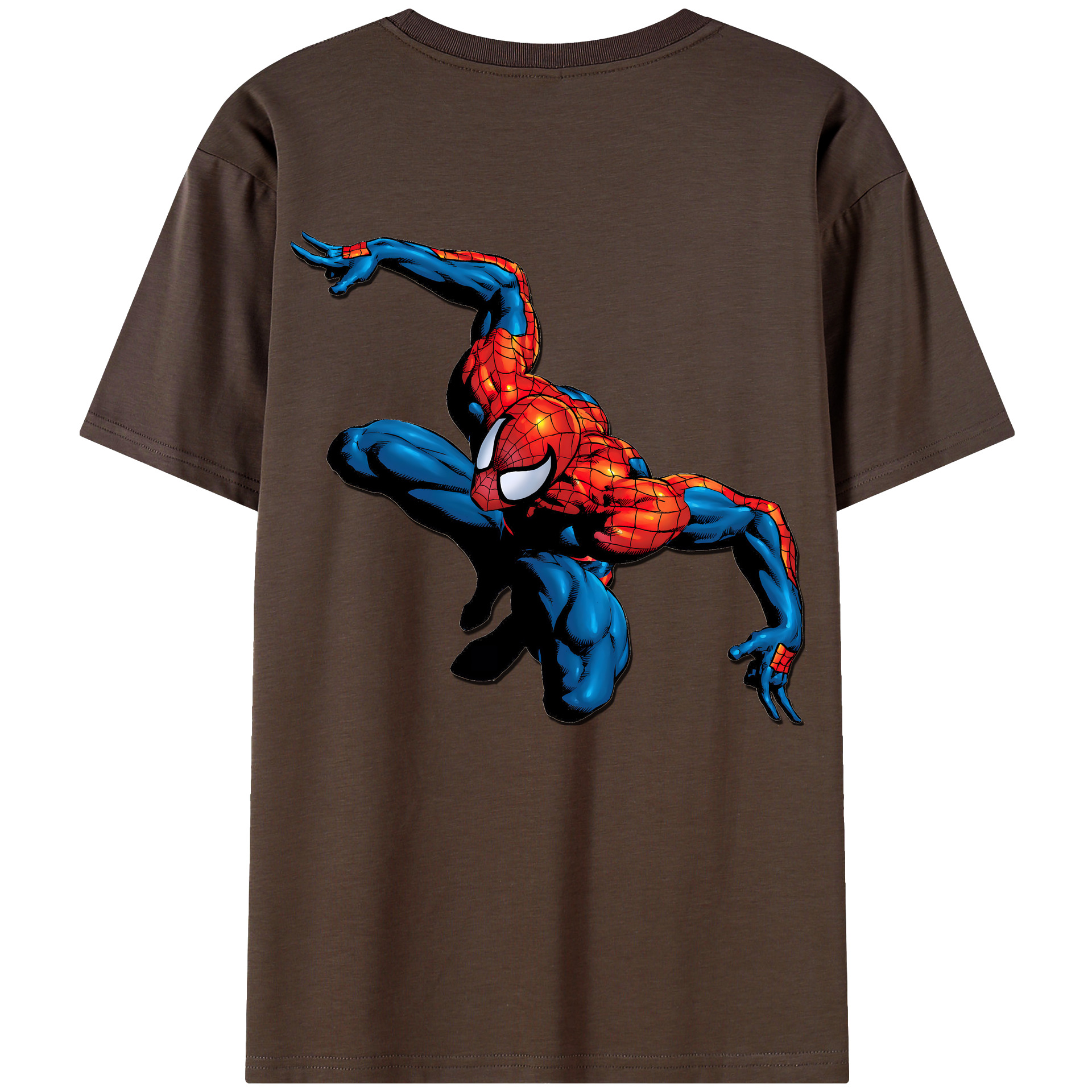 （画像用） Spider Man スパイダーマン 綿100％半袖Tシャツ（背面プリント）