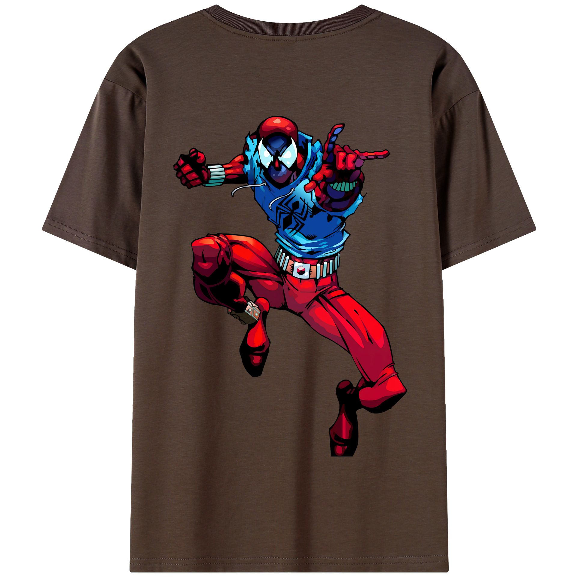（画像用） Spider Man スパイダーマン 綿100％半袖Tシャツ（背面プリント）