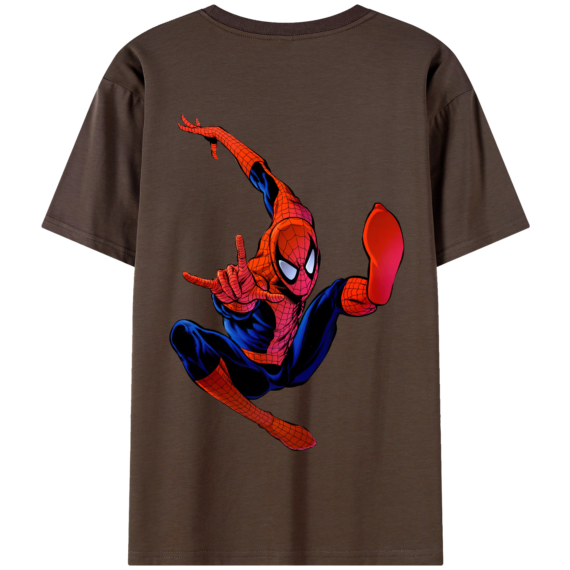 （画像用） Spider Man スパイダーマン 綿100％半袖Tシャツ（背面プリント）