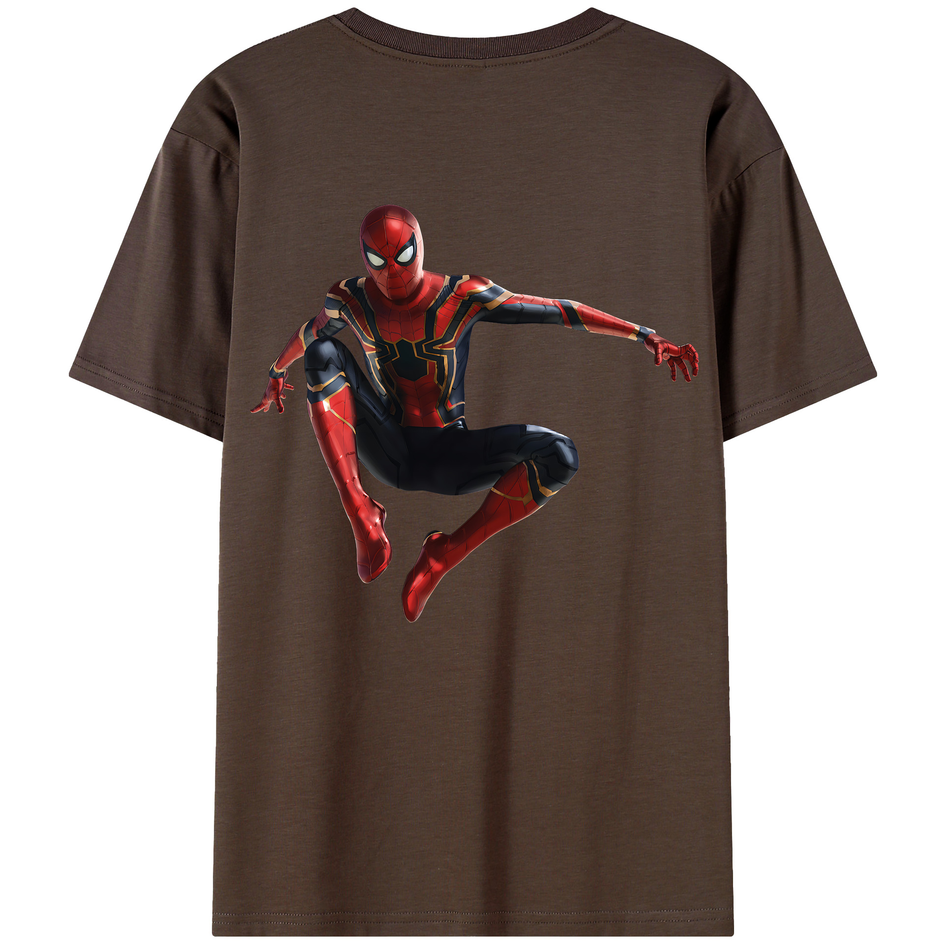 （画像用） Spider Man スパイダーマン 綿100％半袖Tシャツ（背面プリント）