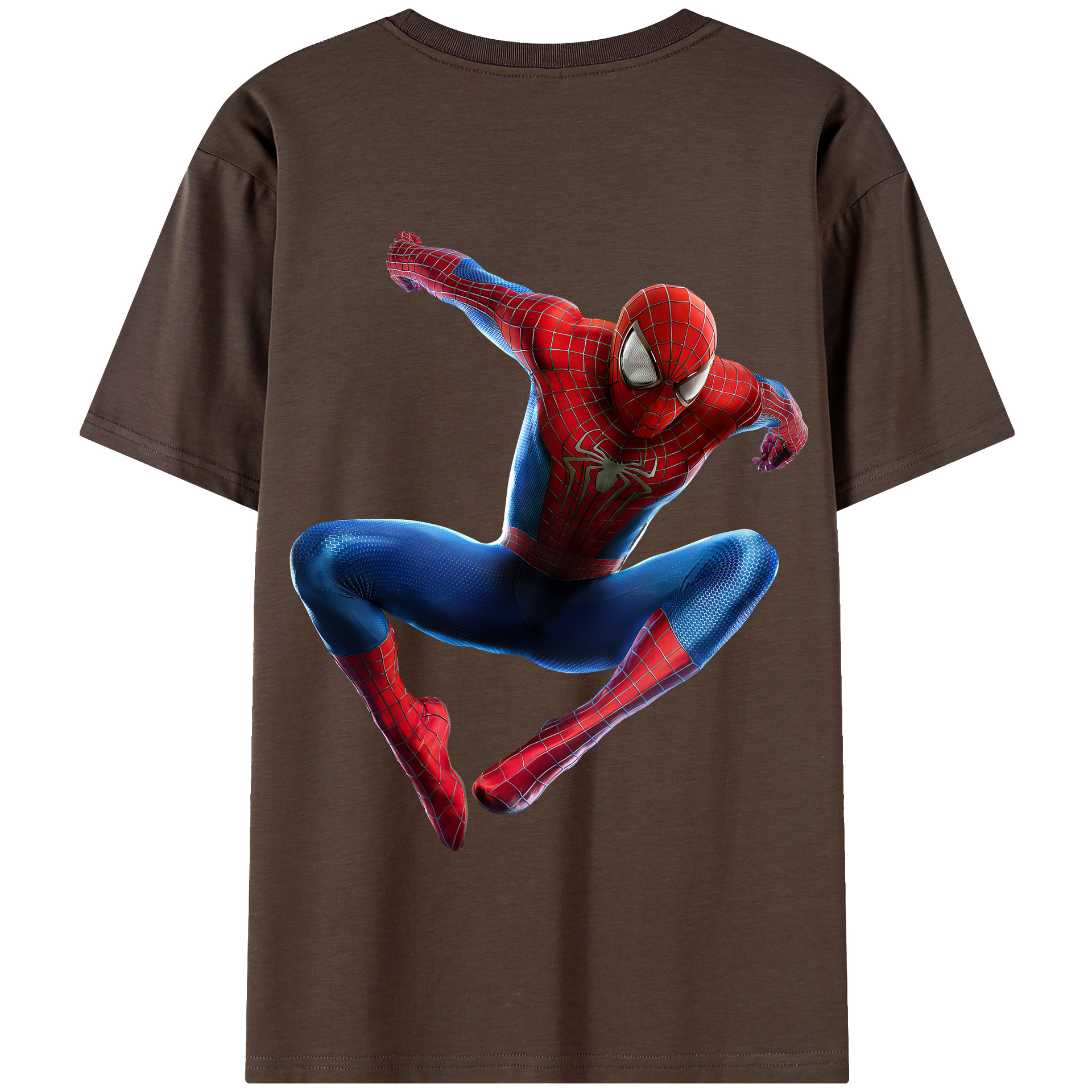 （画像用） Spider Man スパイダーマン 綿100％半袖Tシャツ（背面プリント）