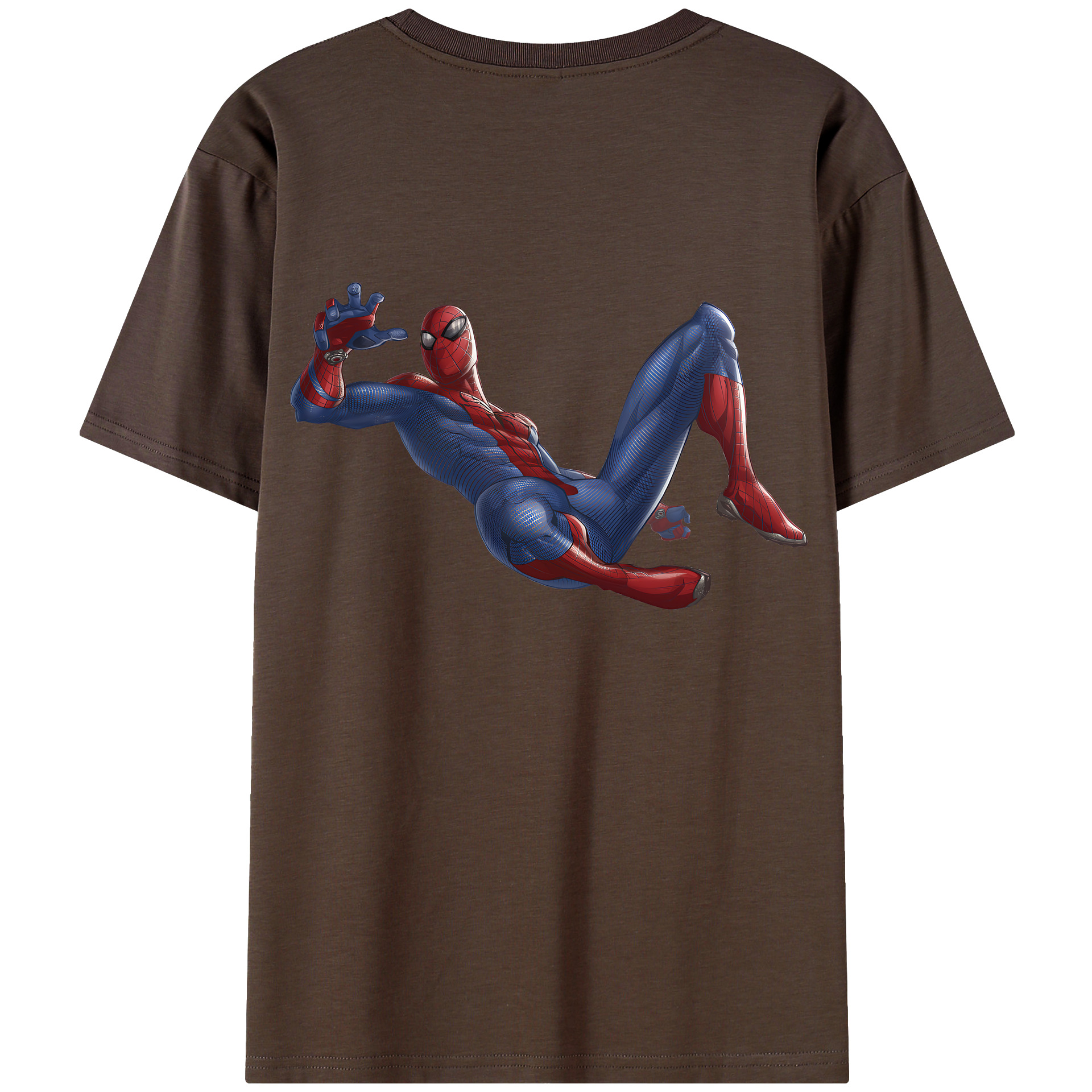 （画像用） Spider Man スパイダーマン 綿100％半袖Tシャツ（背面プリント）