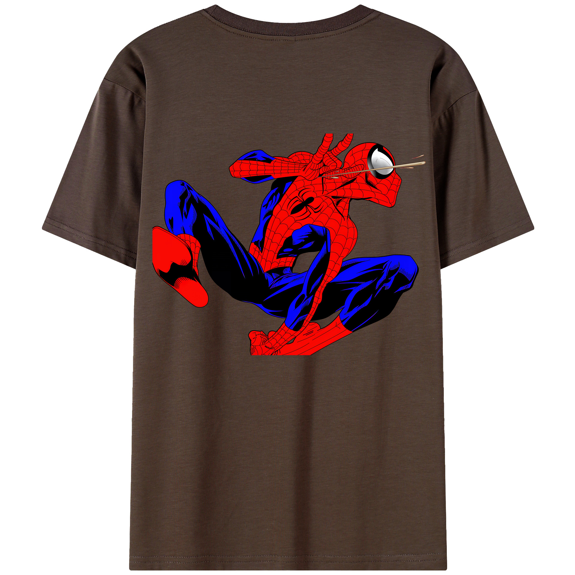 （画像用） Spider Man スパイダーマン 綿100％半袖Tシャツ（背面プリント）