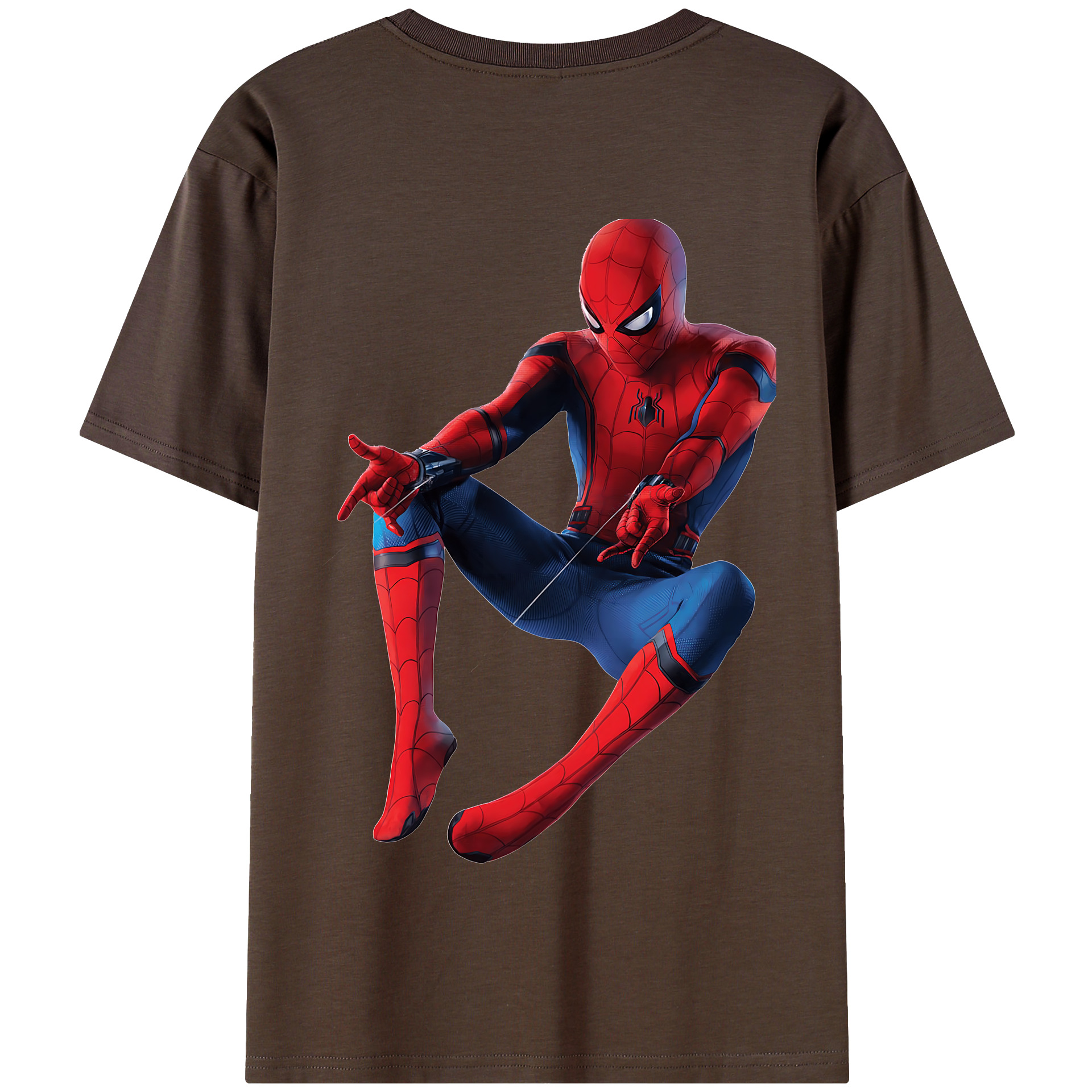 （画像用） Spider Man スパイダーマン 綿100％半袖Tシャツ（背面プリント）