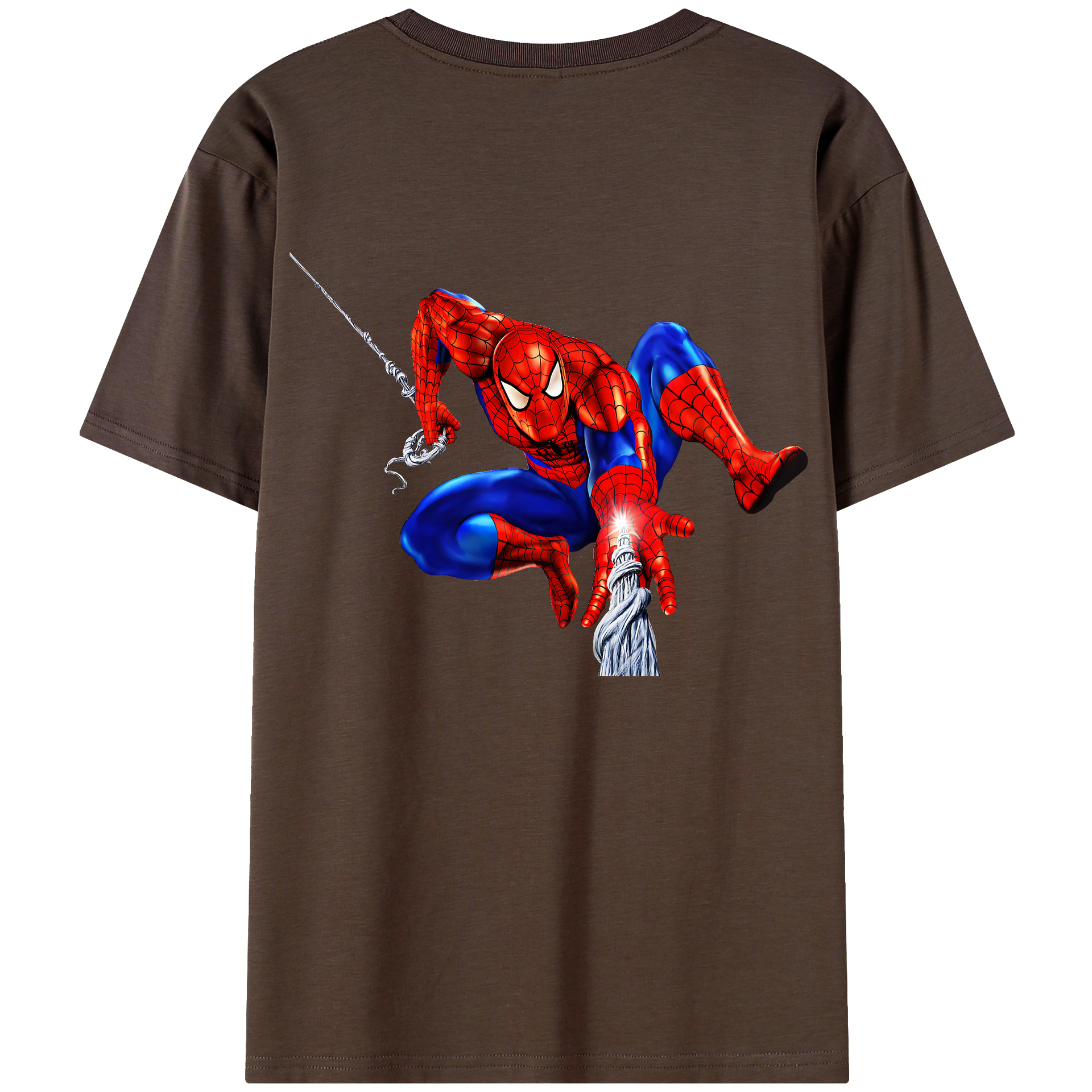 （画像用） Spider Man スパイダーマン 綿100％半袖Tシャツ（背面プリント）