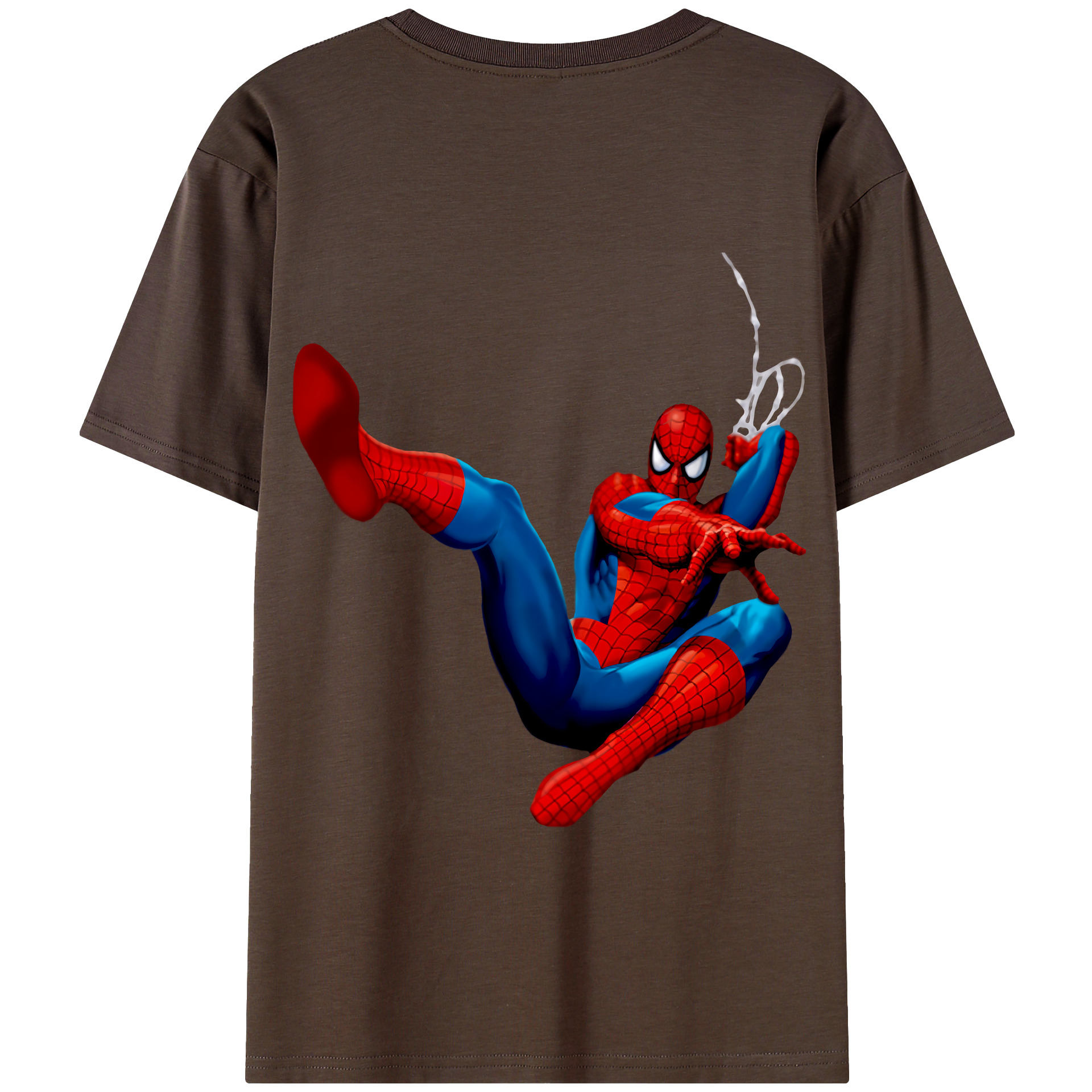 （画像用） Spider Man スパイダーマン 綿100％半袖Tシャツ（背面プリント）