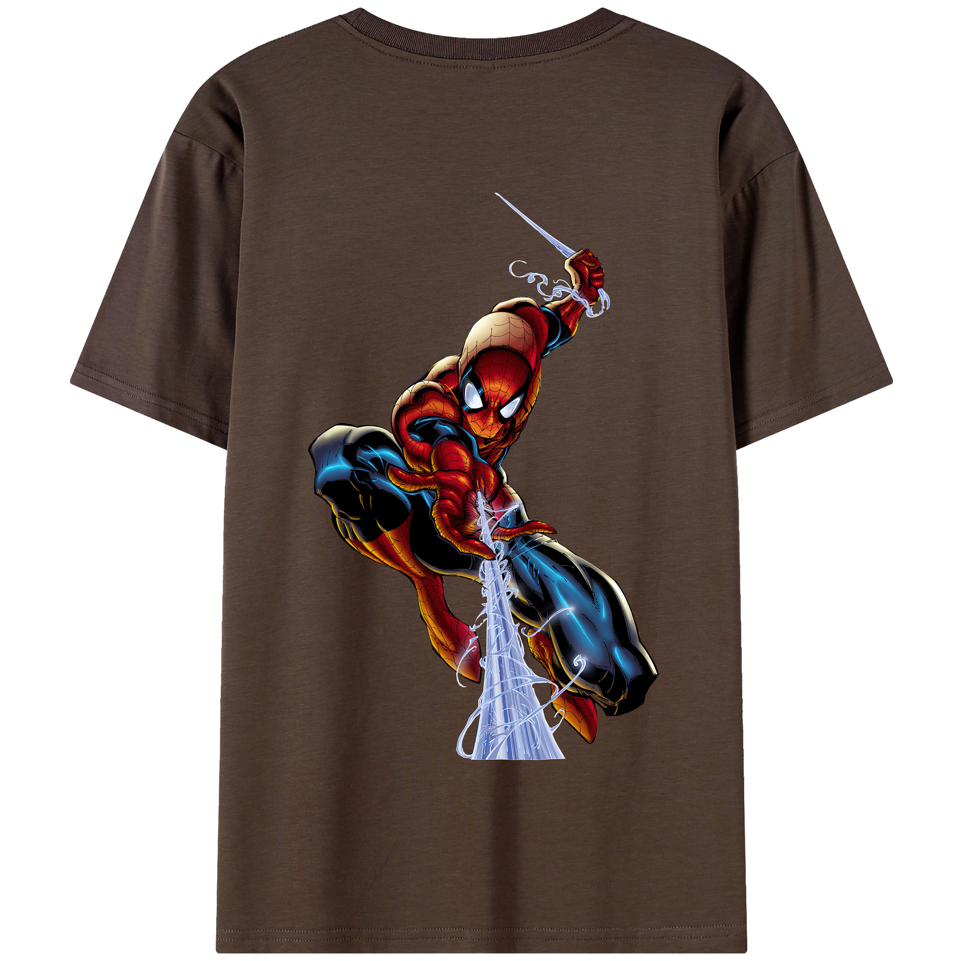 （画像用） Spider Man スパイダーマン 綿100％半袖Tシャツ（背面プリント）