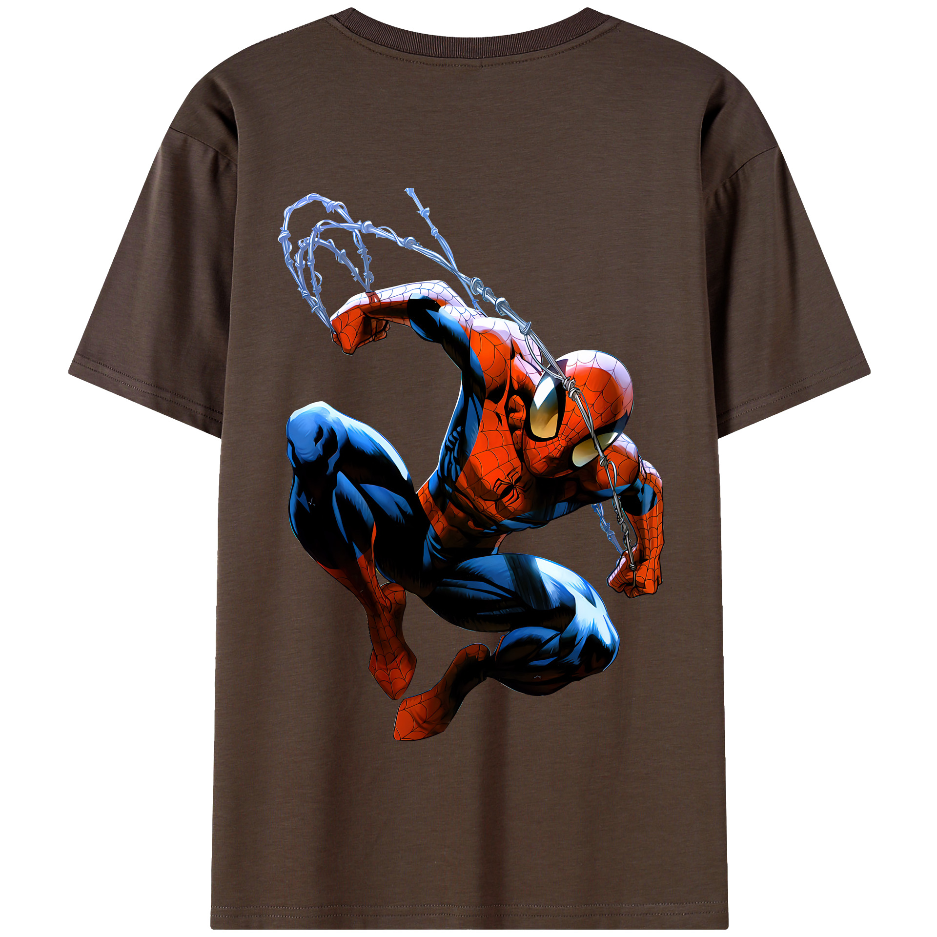 Spider Man スパイダーマン 綿100％半袖Tシャツ（背面プリント）